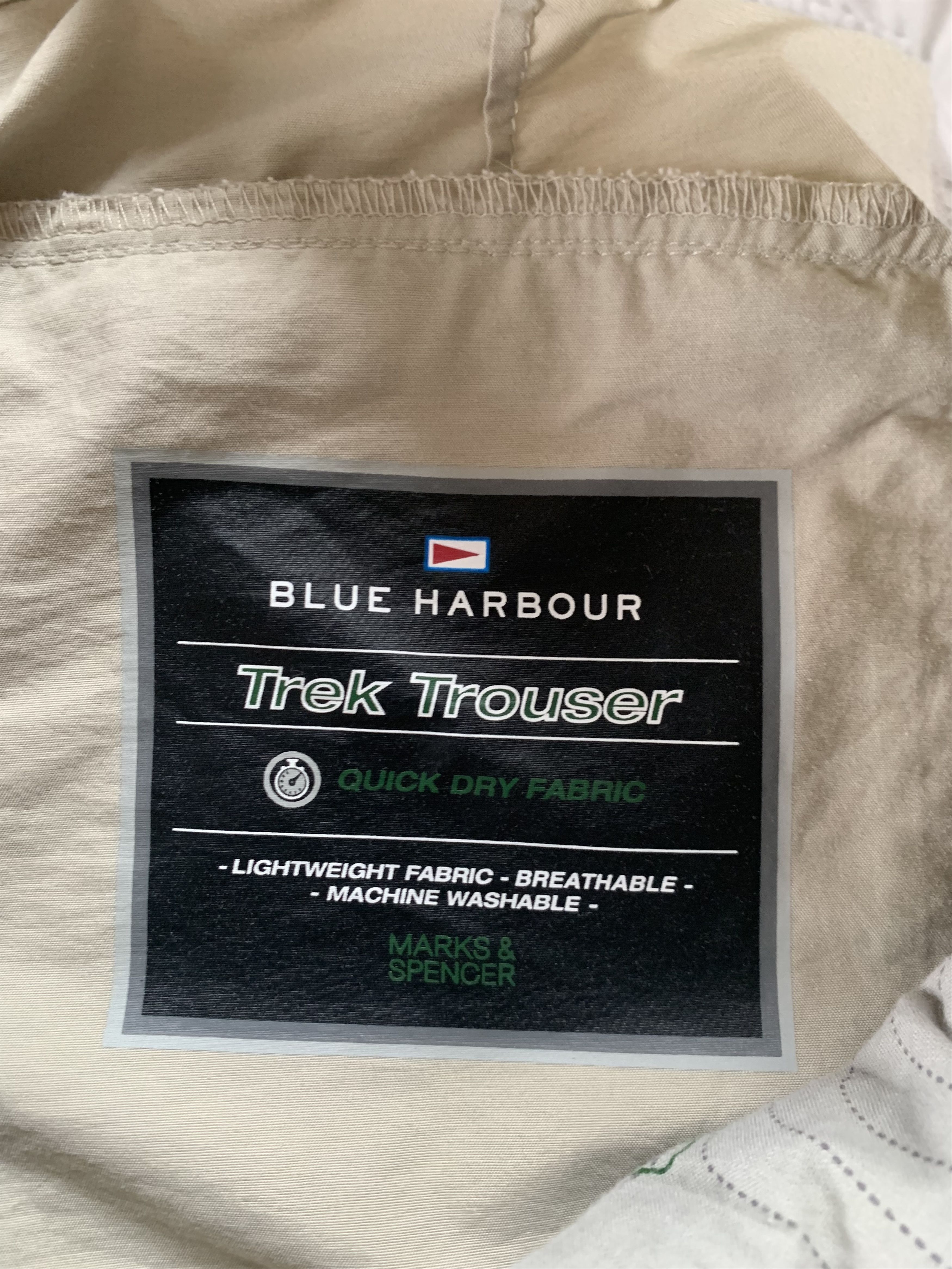 Marks & Spencer Mark&Spencer Active Waist Casual Khaki Cotton Pants Size US 38 / EU 54 - 9 Thumbnail