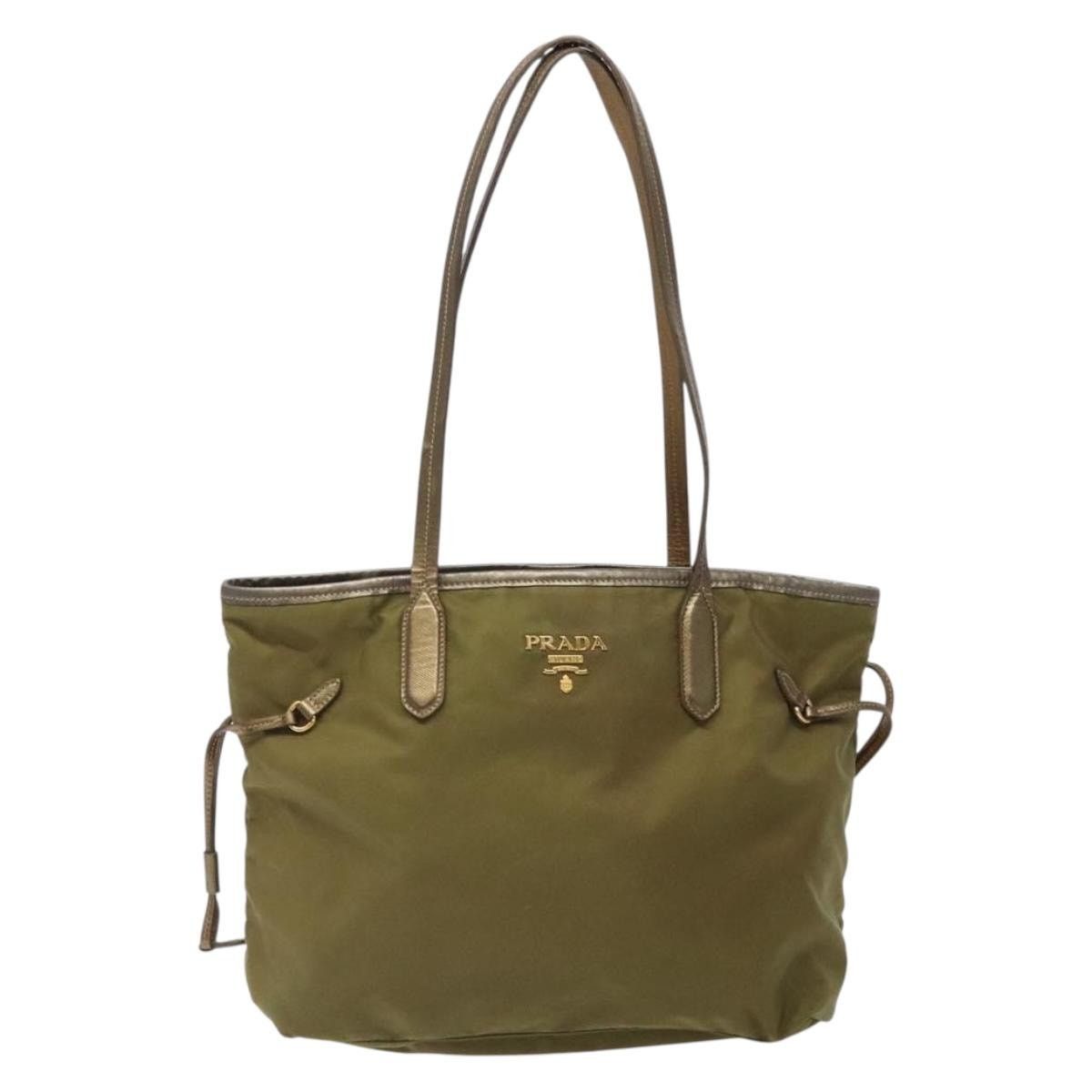 Prada PRADA Tote Bag Nylon Khaki Gold Size ONE SIZE - 2 Thumbnail