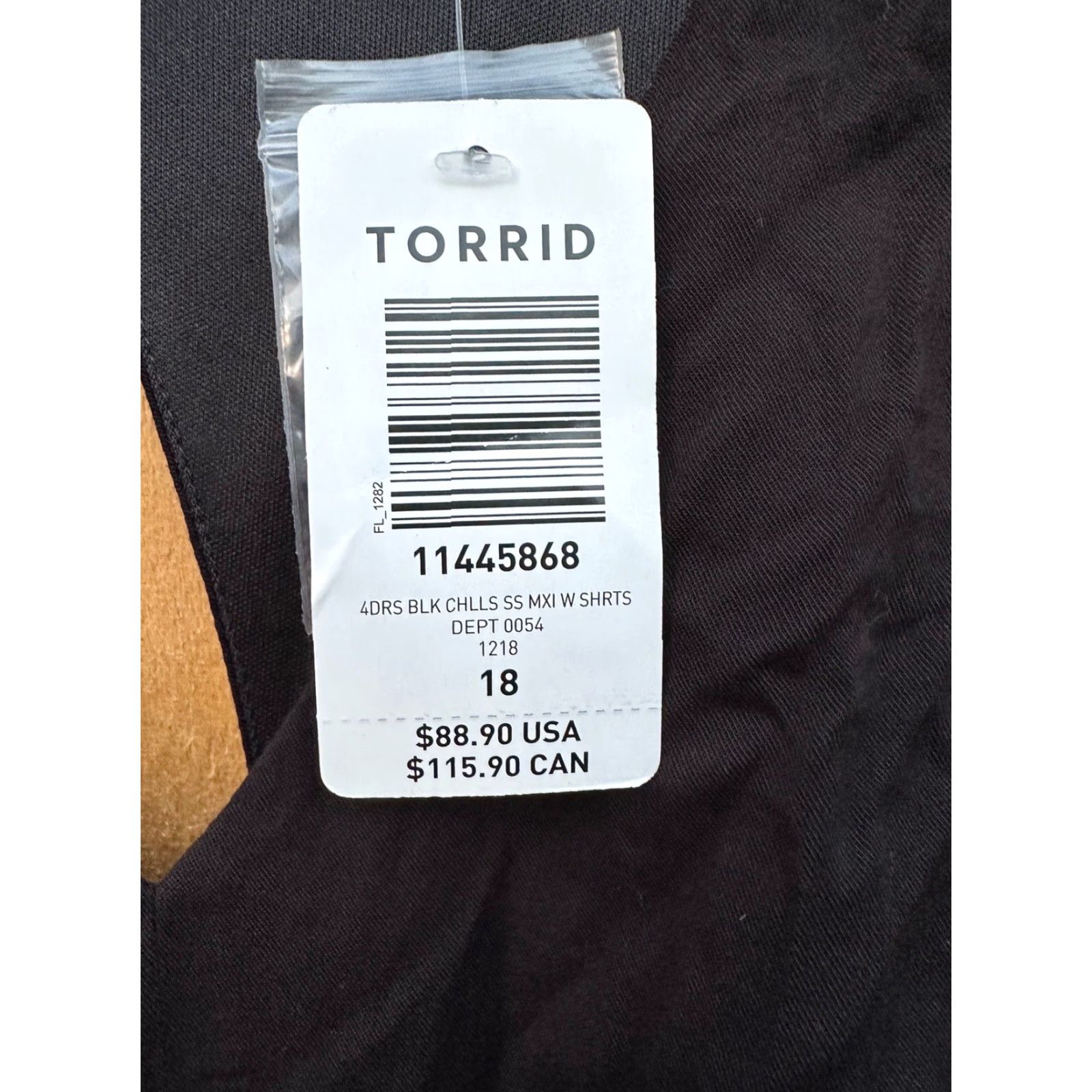 Torrid Torrid Maxi Dress Short Sleeve Black Women’s Size 18 NWT Size 40" / US 18 - 3 Thumbnail