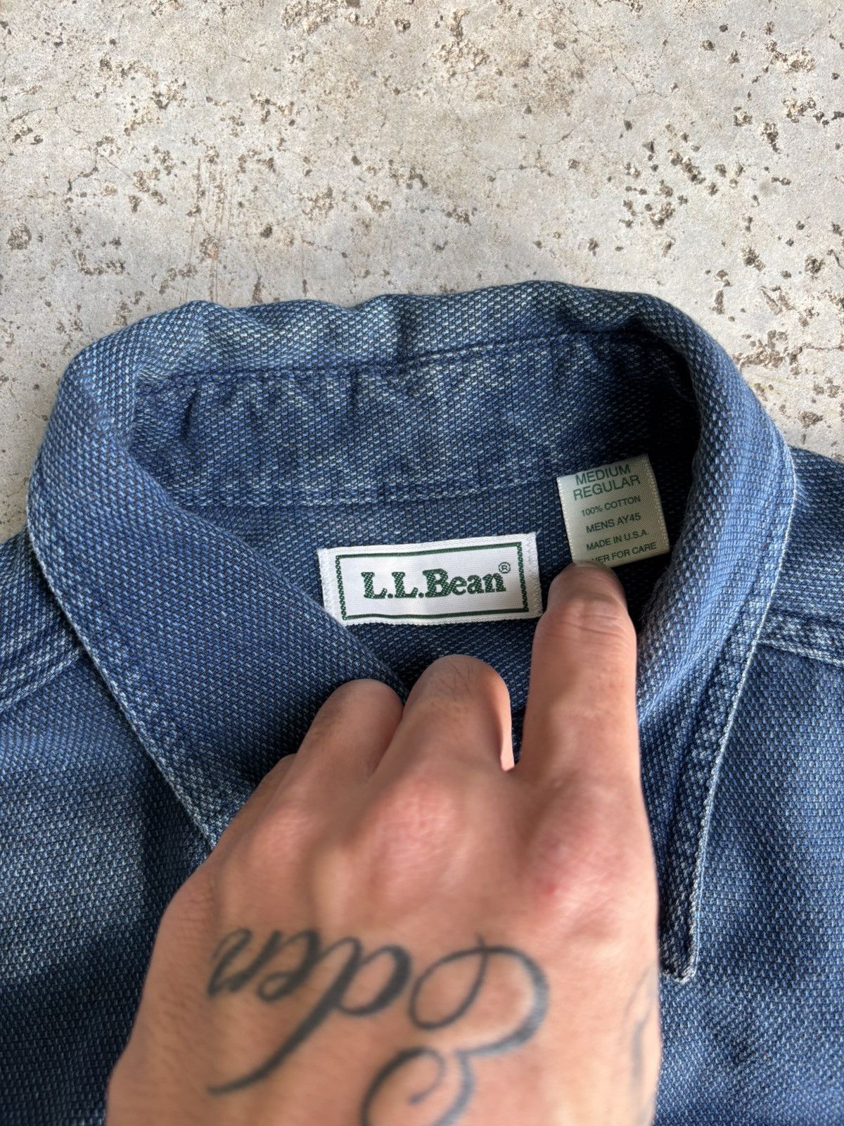 L.L. Bean vintage L.L. Bean Sashiko weave shirt button down 90s Size US M / EU 48-50 / 2 - 3 Thumbnail