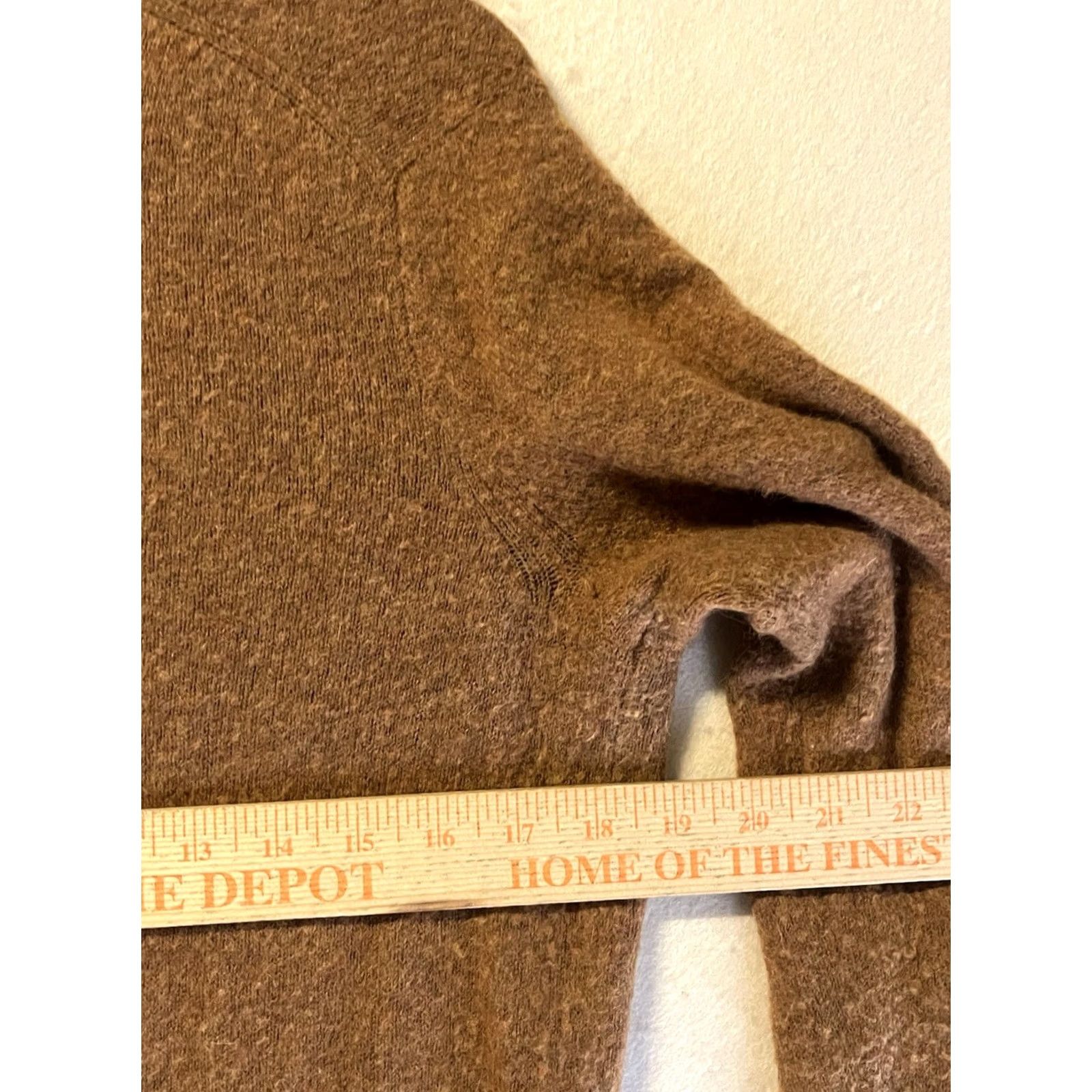 Madewell Madewell Sweater Women Small Brown Merino Wool Blend Knit V-neck Long Sleeve Casual Size S / US 4 / IT 40 - 3 Thumbnail