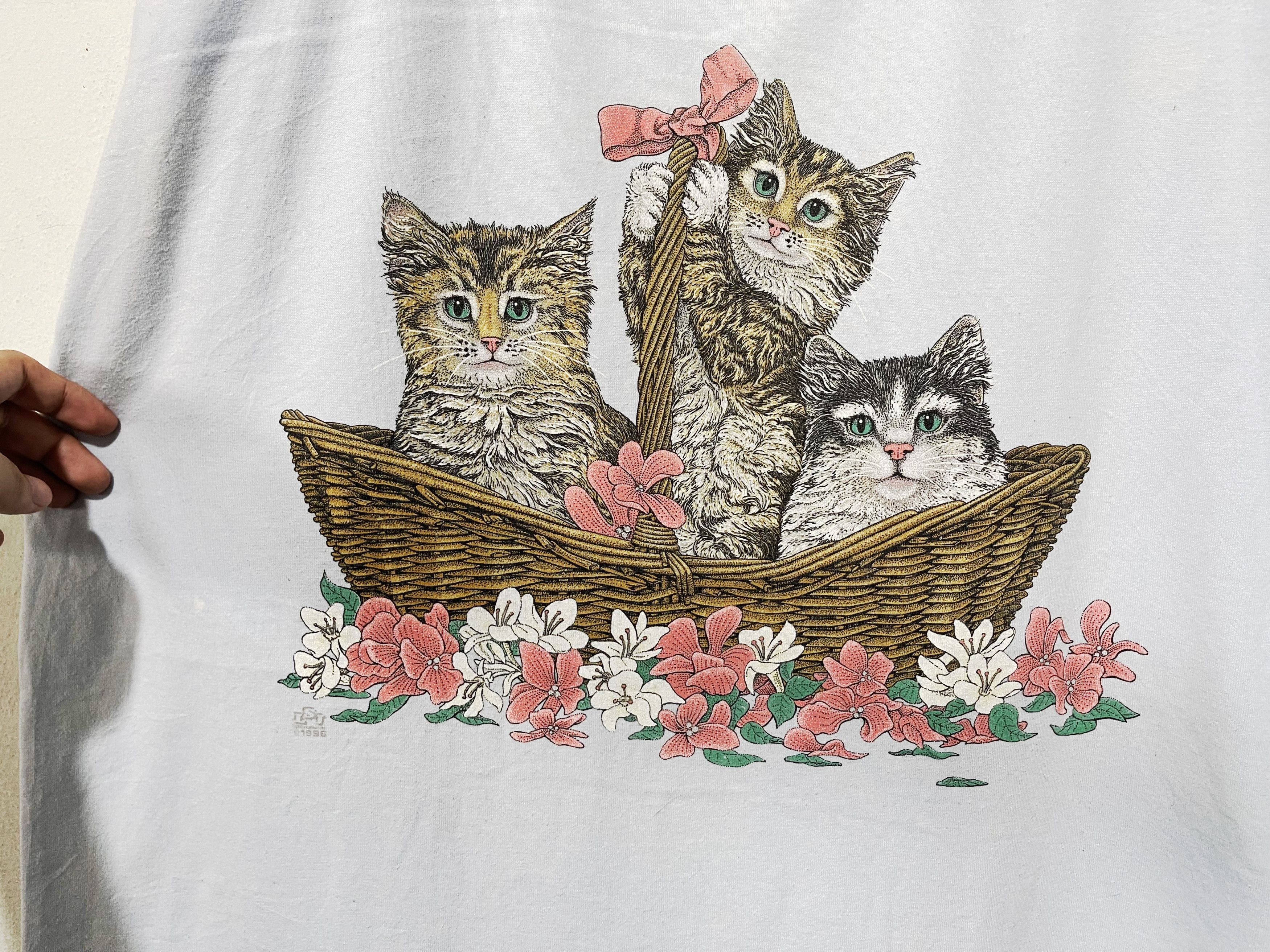 Vintage Vintage 90s Cat Shirt Size US XL / EU 56 / 4 - 2 Thumbnail