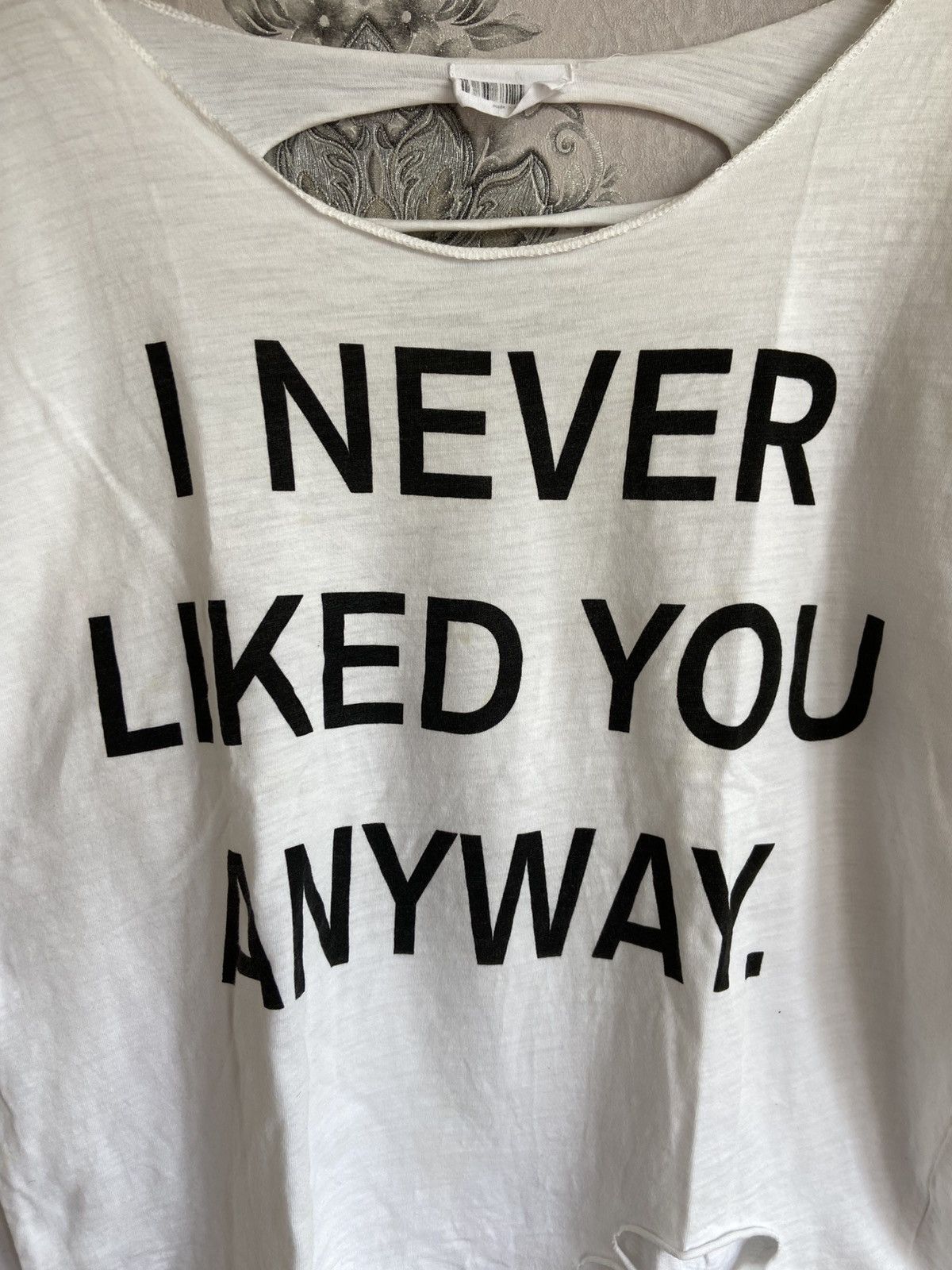 Hysteric Glamour M&T "I Never Liked You Anyway." Poem Thrashed Longsleeve Size L / US 10 / IT 46 - 2 Thumbnail