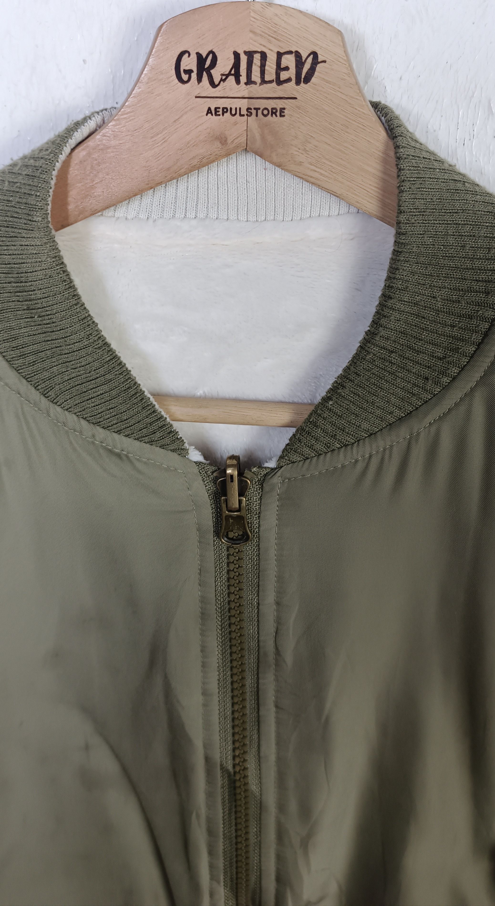 Japanese Brand Reversible🔥 Silver Sue Al Bomber Jacket Size M / US 6-8 / IT 42-44 - 5 Thumbnail