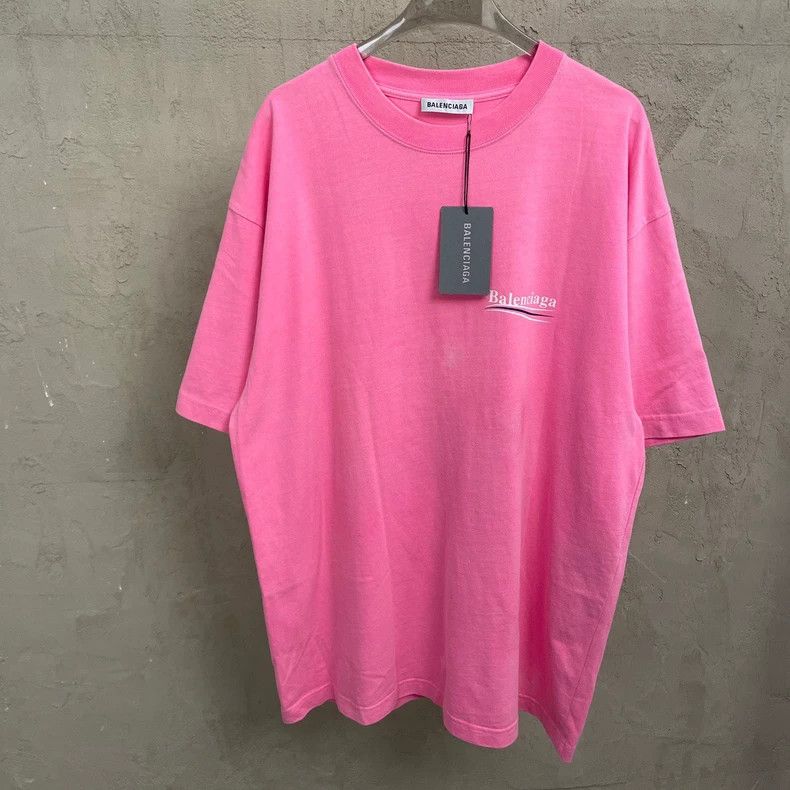 Balenciaga Balenciaga Hot Pink Coke Logo Short Sleeve T-Shirt 2502-Nex Size US XS / EU 42 / 0 - 1 Thumbnail