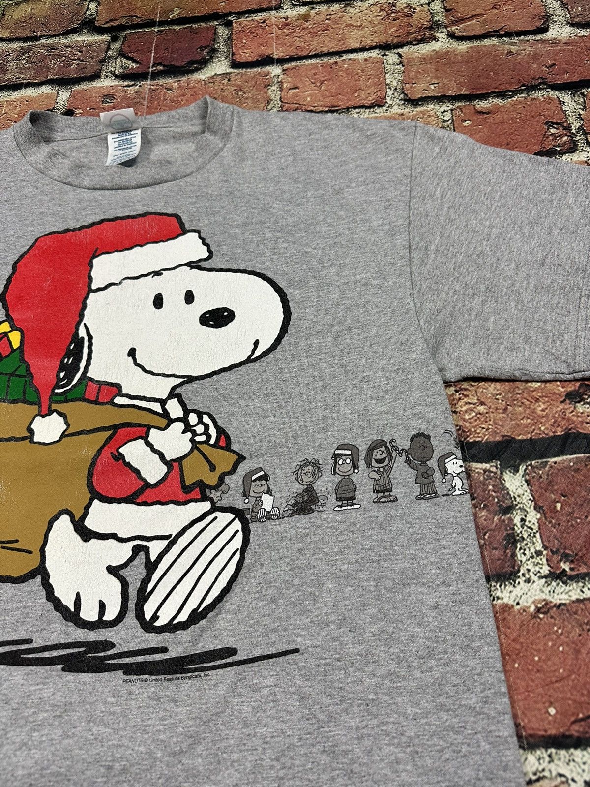 Peanuts Vintage Peanuts Snoopy Woodstock X-Mas T Shirt Santa Cartoon Size US L / EU 52-54 / 3 - 6 Thumbnail