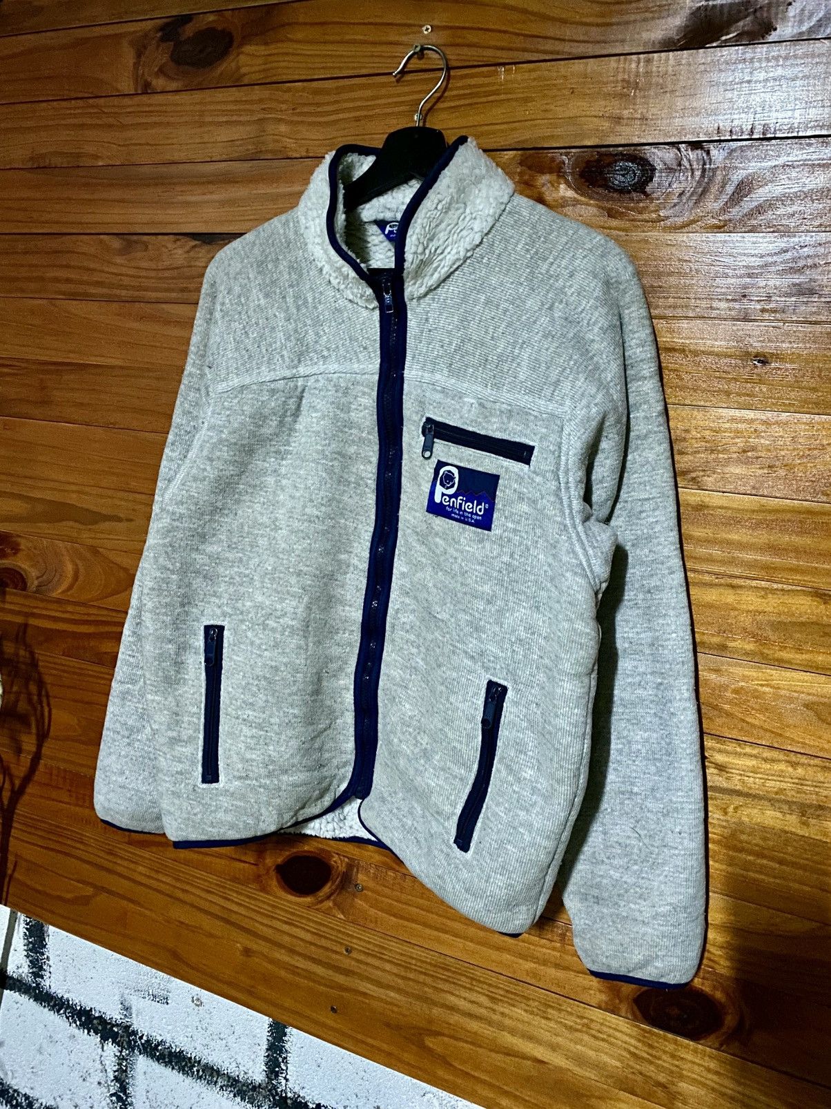Penfield Vintage 90s Penfield Made in USA Sherpa Fleece Jacket – Gray Size US M / EU 48-50 / 2 - 4 Thumbnail