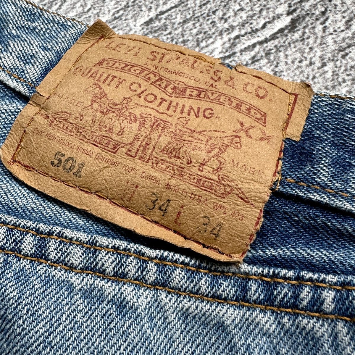 Levi's Men’s Levi’s 501 (Donald Mickey) Custom Made In USA Blue Size US 34 / EU 50 - 9 Thumbnail