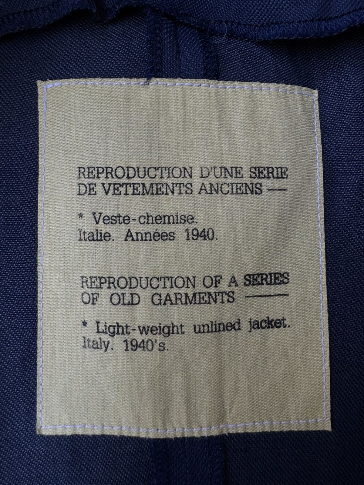 Maison Margiela Maison Martin Margiela SS95 Replica Lightweight Jacket 40's Size XS / US 0-2 / IT 36-38 - 9 Thumbnail