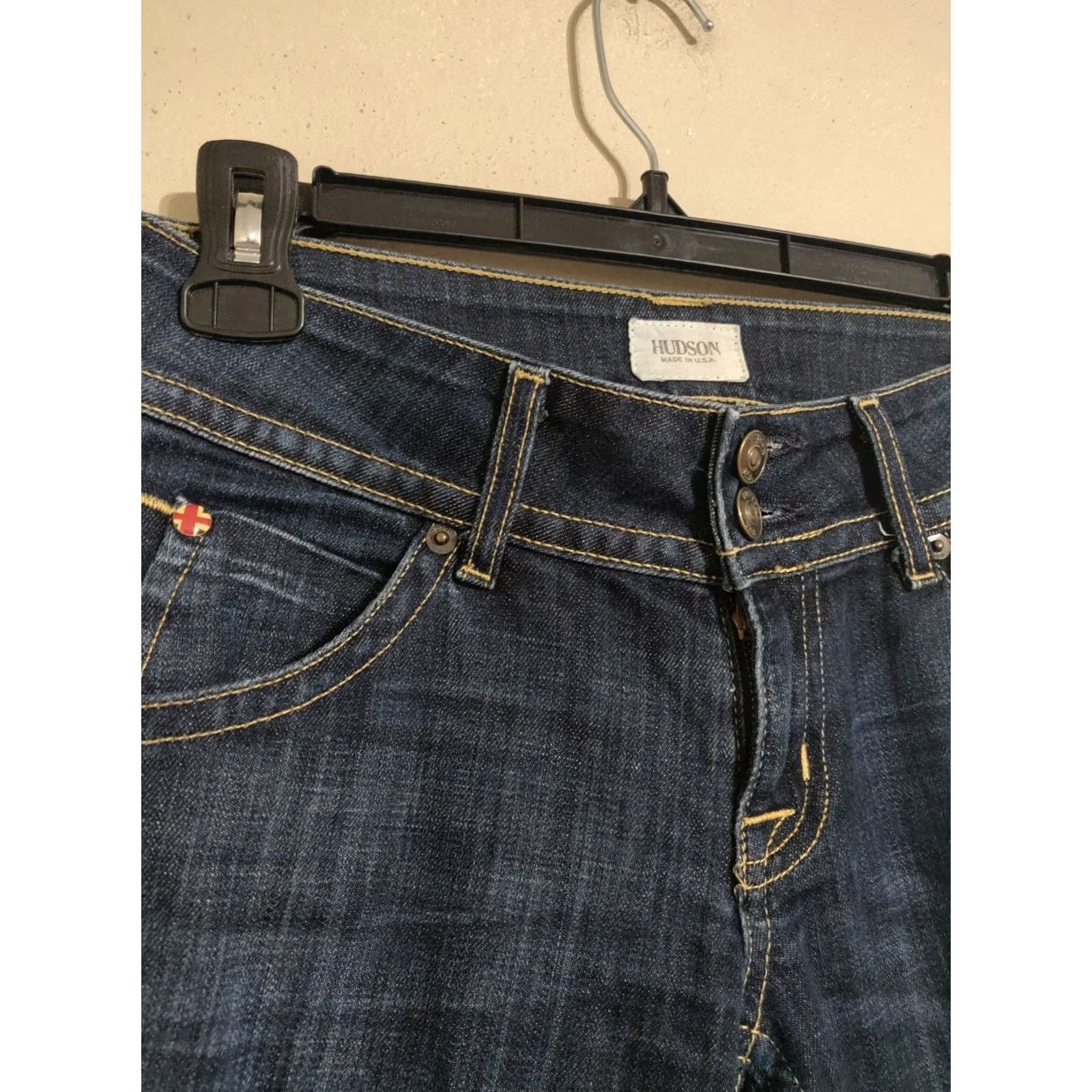 Hudson Hudson Jeans Ladies Dark Wash Designer Stretch Denim Bootcut Woman's 26 USA Blue Size 26" / US 2 / IT 38 - 4 Thumbnail