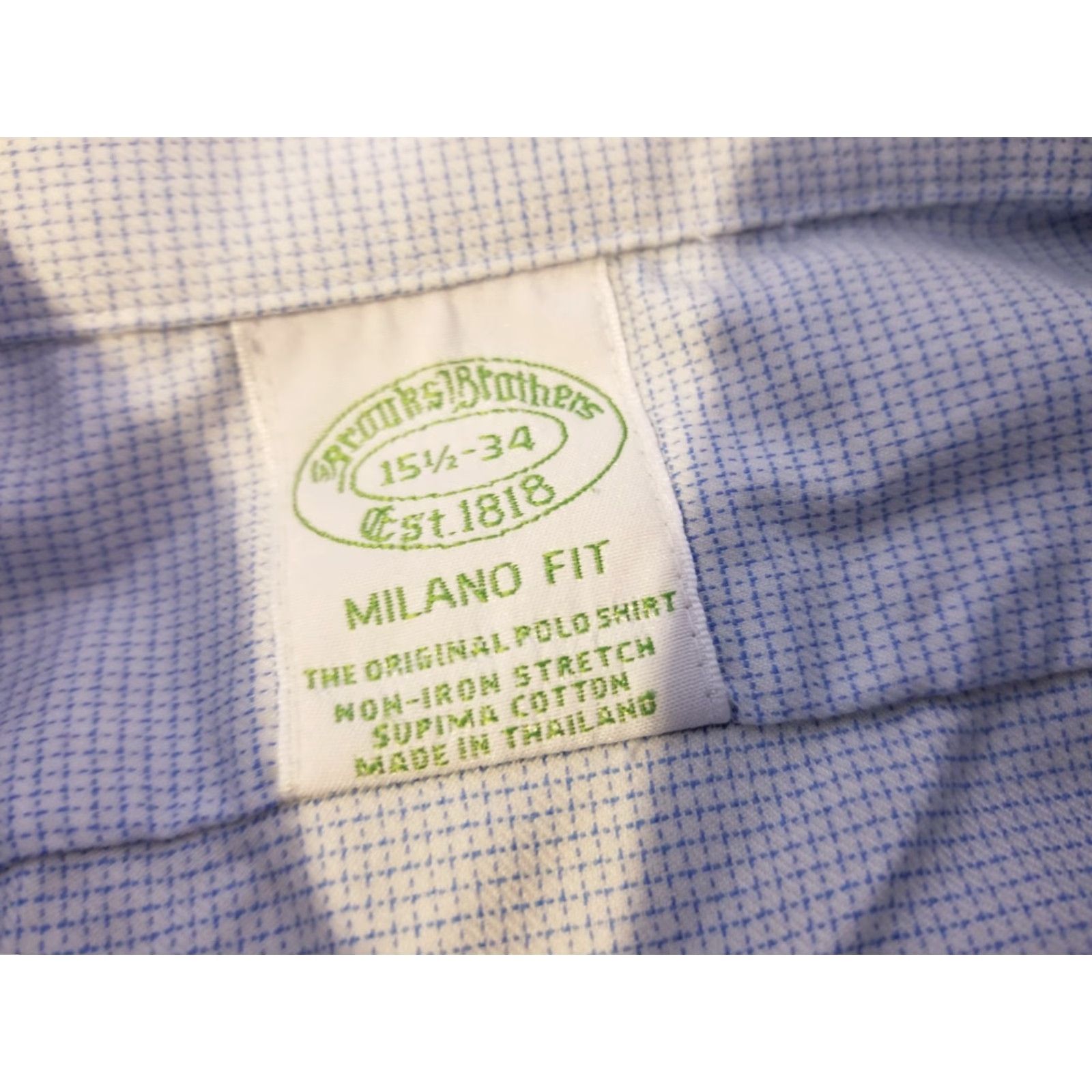 Brooks Brothers VINTAGE? Brooks Brothers Dress Shirt 15.5 34 Blue Button Cotton 15.5 Shirt Mens Classic Buttons Mens Size 42R - 3 Thumbnail