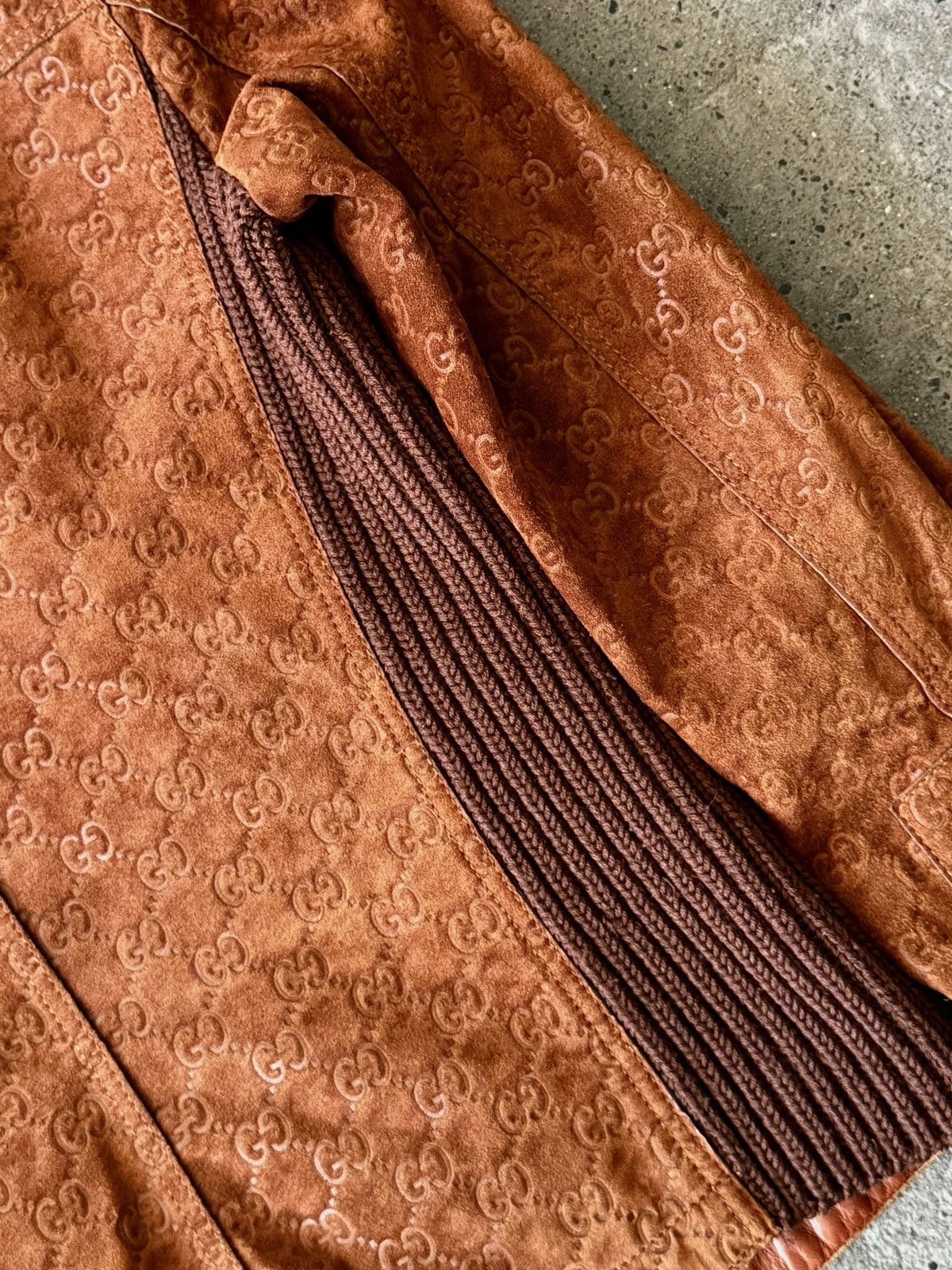 Gucci × Tom Ford Archive Gucci - Tom Ford Suede / Knit - Monogram Jacket Size S / US 4 / IT 40 - 19 Thumbnail