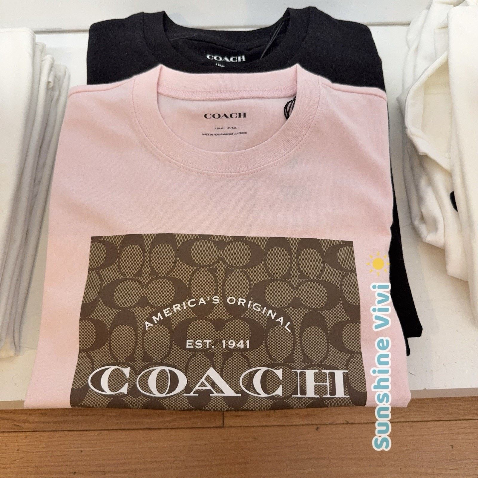 Coach NWT Coach Women'T Shirt Organic Cotton Light Pink C8775 XS Size US XS / EU 42 / 0 - 6 Thumbnail