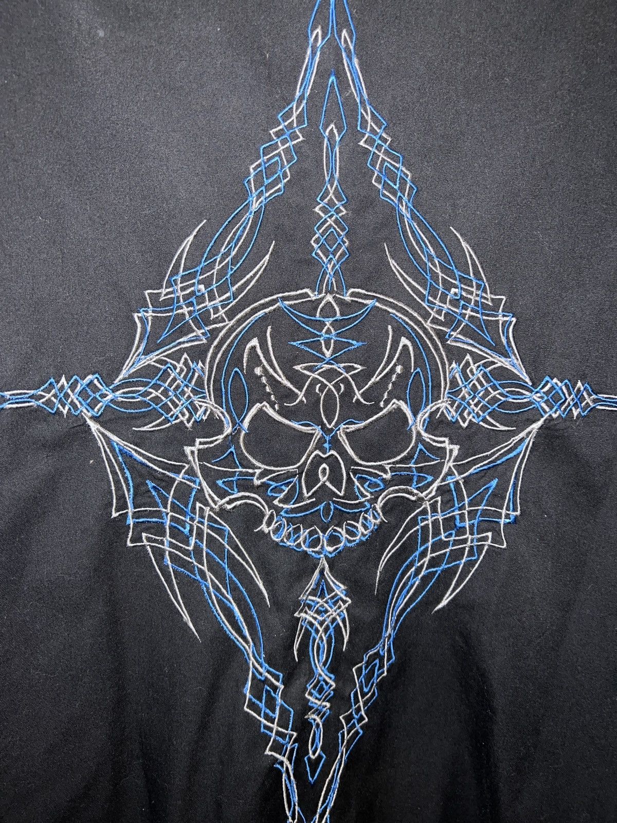 Other Y2K Hard Chrome Skull Tribal Button Up Size US XL / EU 56 / 4 - 3 Thumbnail