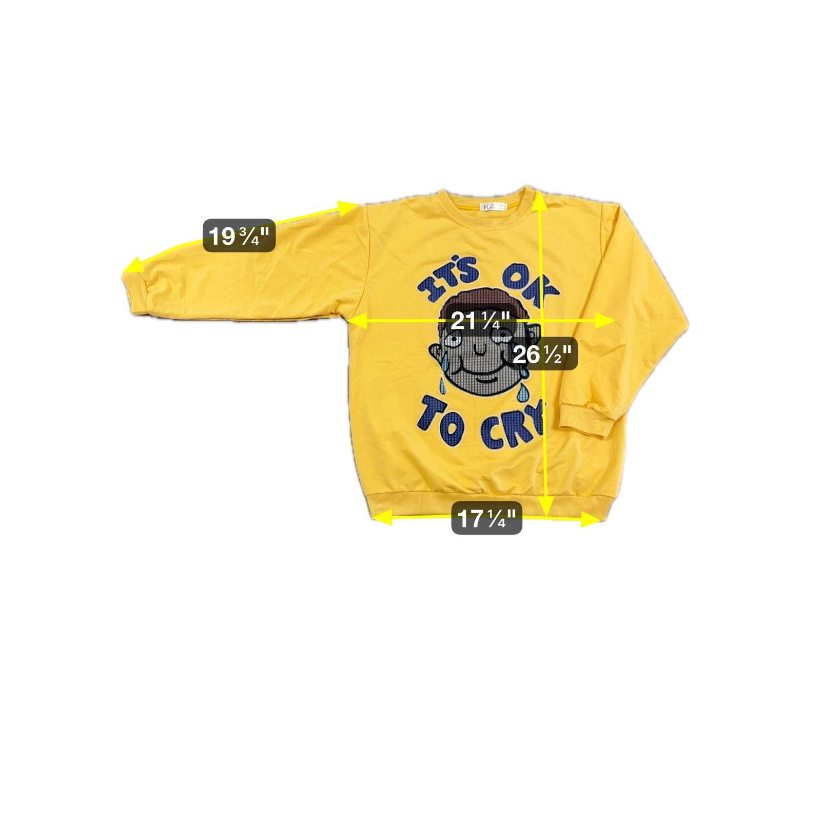 Designer NWOT Hanguoyiguan It's OK to Cry Daria Crewneck Sweater - L Size US L / EU 52-54 / 3 - 5 Thumbnail