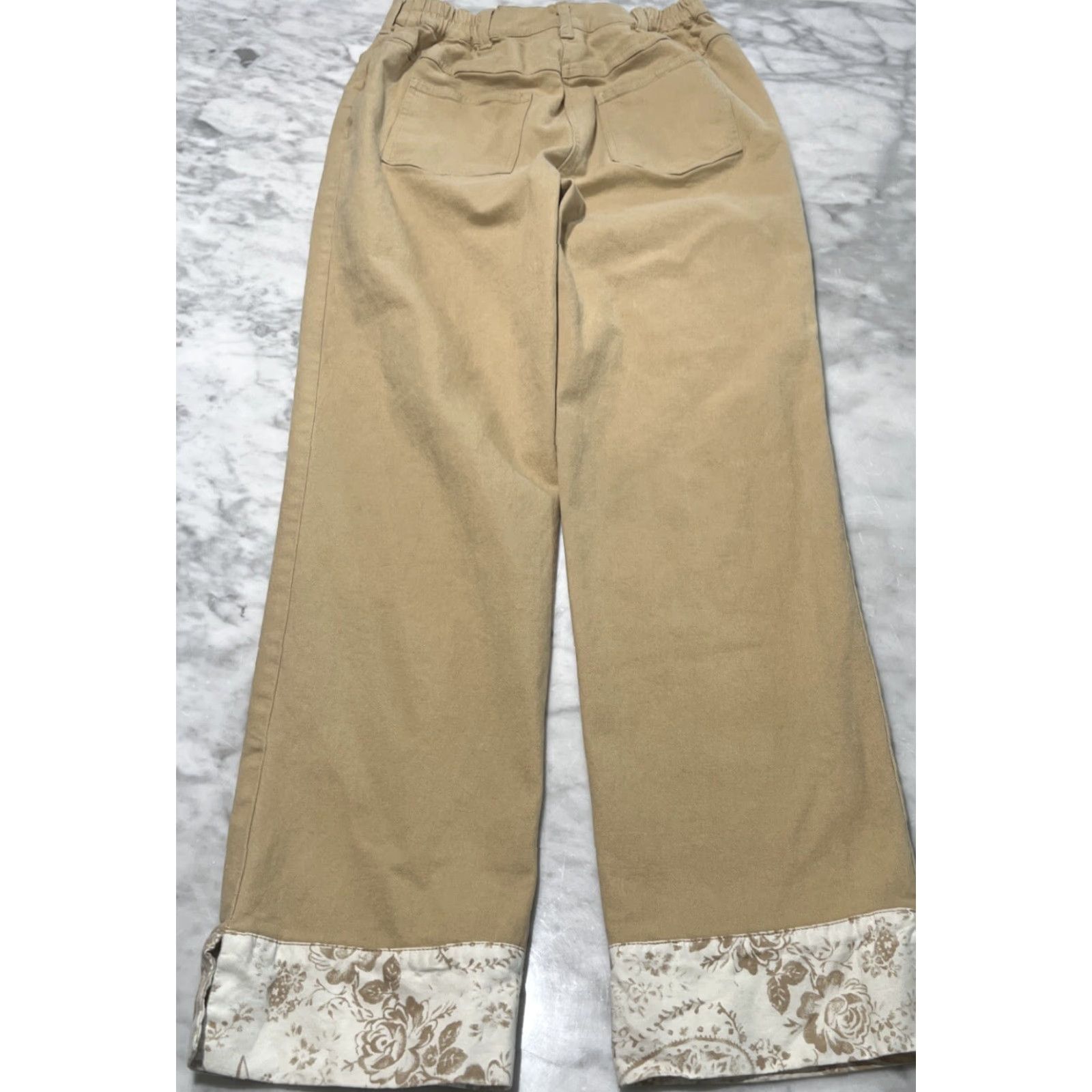Denim & Co. VINTAGE Denim & Co Pants Women’s XS Khaki Elastic Waist Cotton Spandex Size 26" / US 2 / IT 38 - 5 Thumbnail