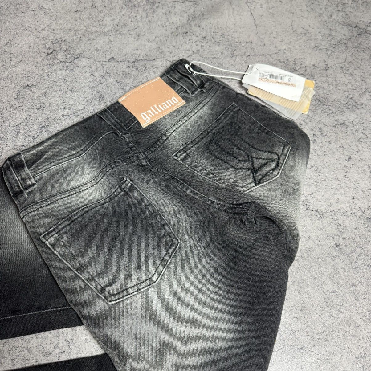 John Galliano NEW Galliano Y2K 00s Flared Jeans Size 24" / US 00 / IT 34 - 5 Thumbnail
