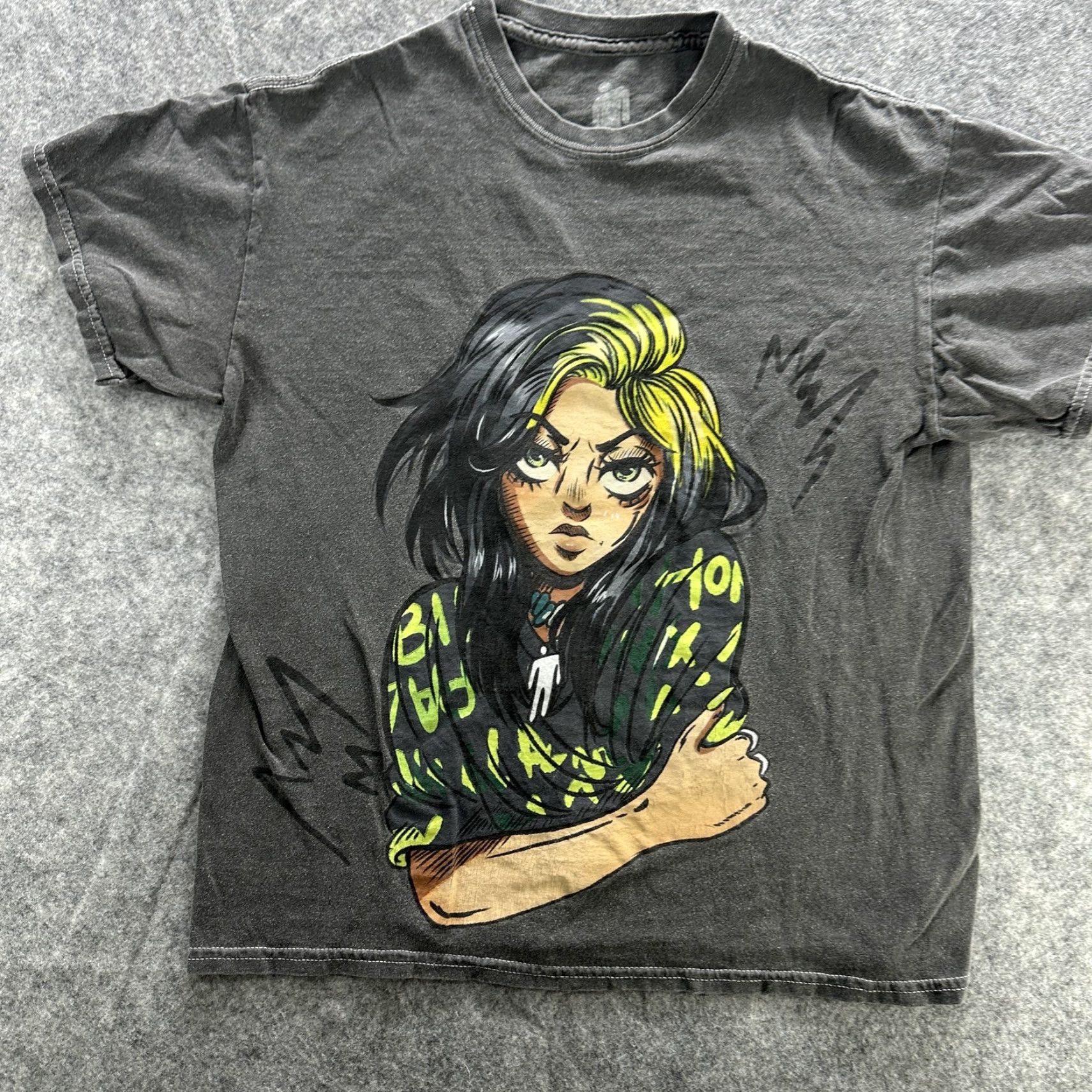 Vintage VINTAGE Billie Eilish Shirt Graphic Anime Black Short Sleeve Mens Small "When We All Fall Asleep" Size US S / EU 44-46 / 1 - 2 Thumbnail