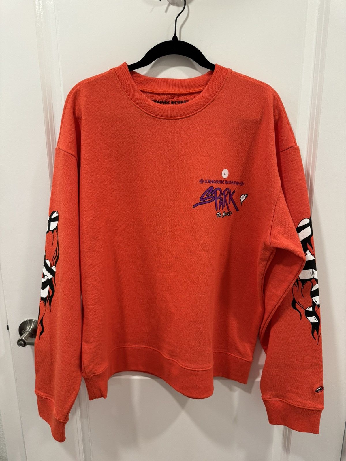 Chrome Hearts Chrome hearts x Matty Boy Sadistic Lipstick crewneck ...