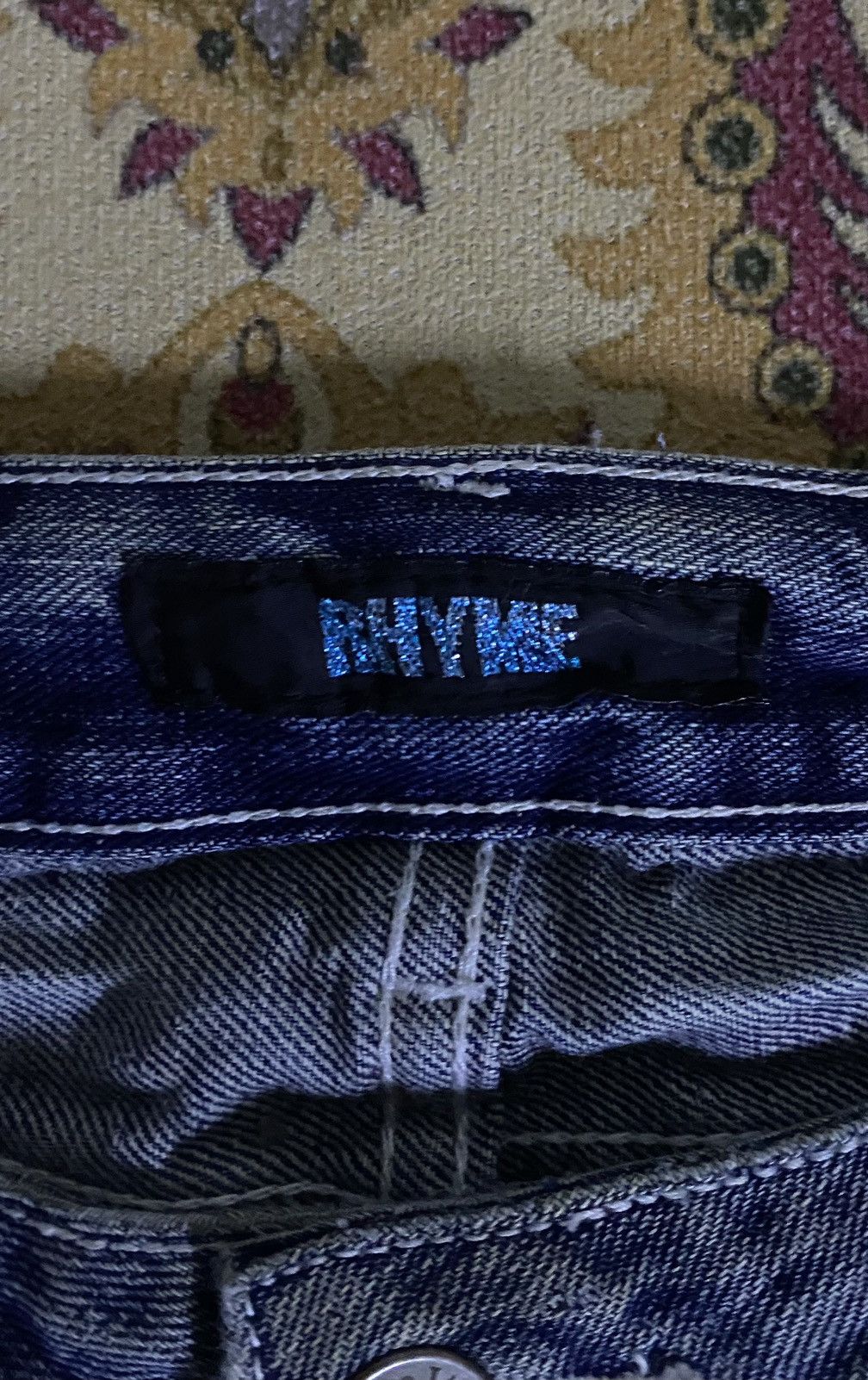 If Six Was Nine × Japanese Brand × Le Grande Bleu (L.G.B.) Japanese Brand RHYME Distressed Denim Pant Size US 33 - 16 Thumbnail