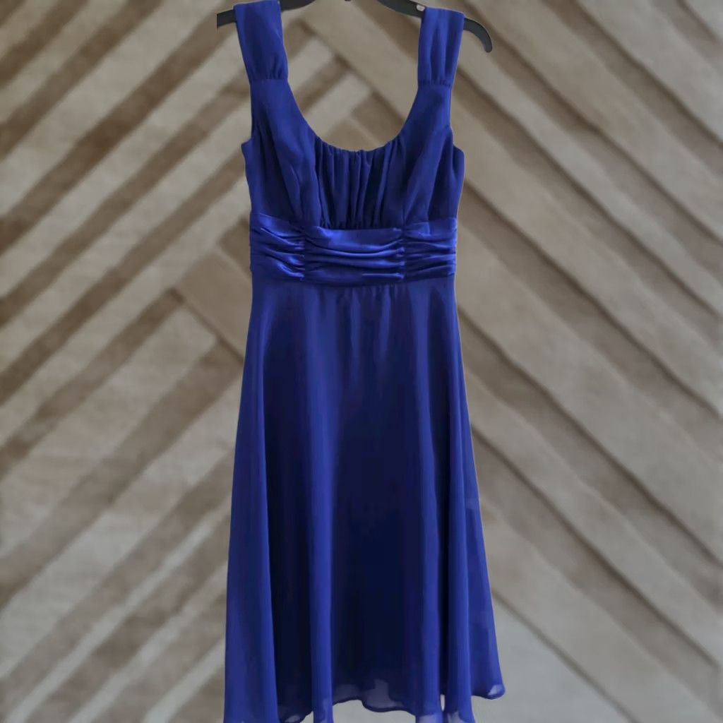 Vintage VINTAGE Connected Apparel Blue Sleeveless Chiffon Dress Sz 6 Womens Size M / US 6-8 / IT 42-44 - 1 Thumbnail