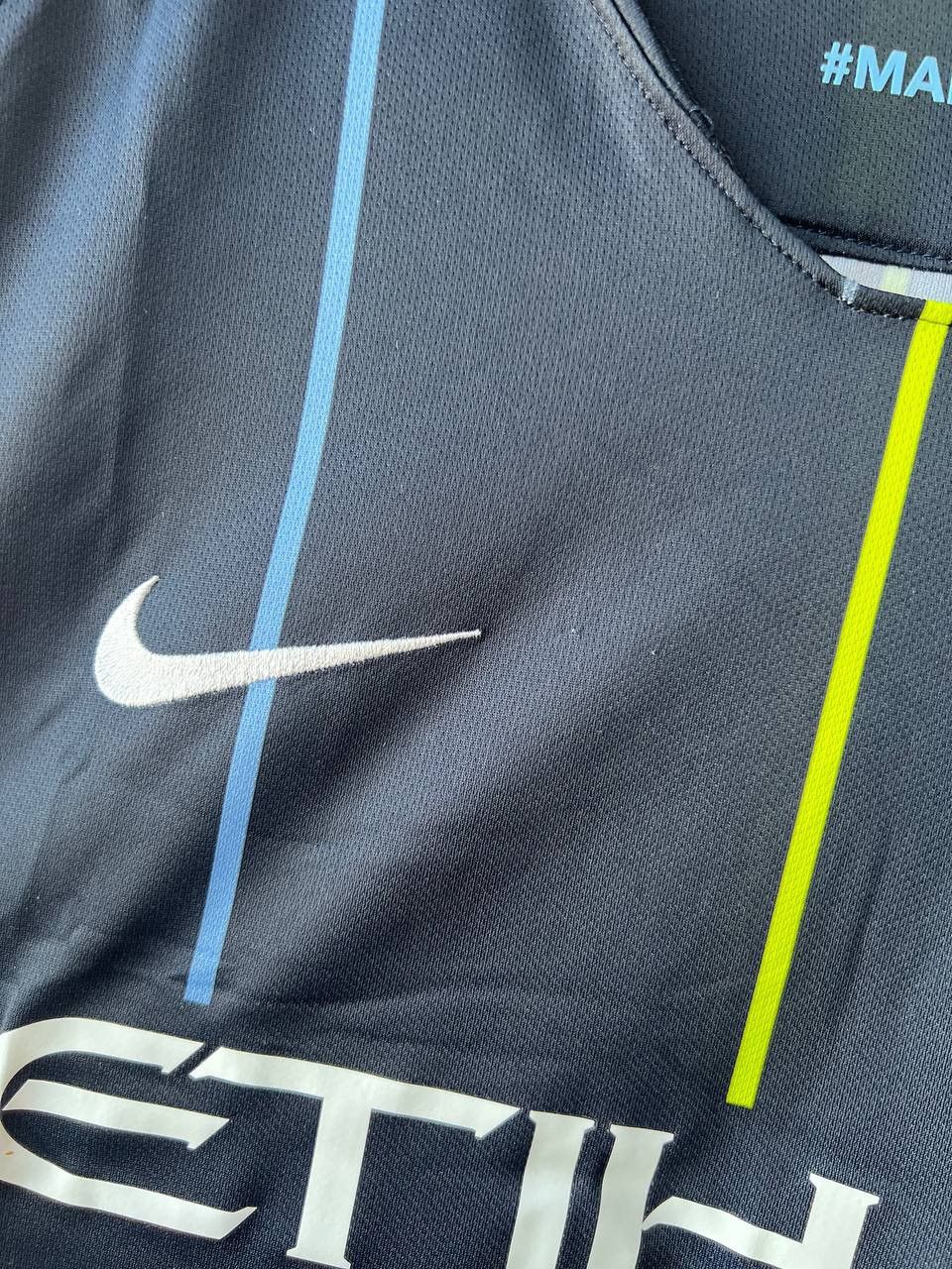Nike 2018/19 MANCHESTER CITY AWAY SOCCER JERSEY FOOTBALL SHIRT XL Size US XL / EU 56 / 4 - 6 Thumbnail