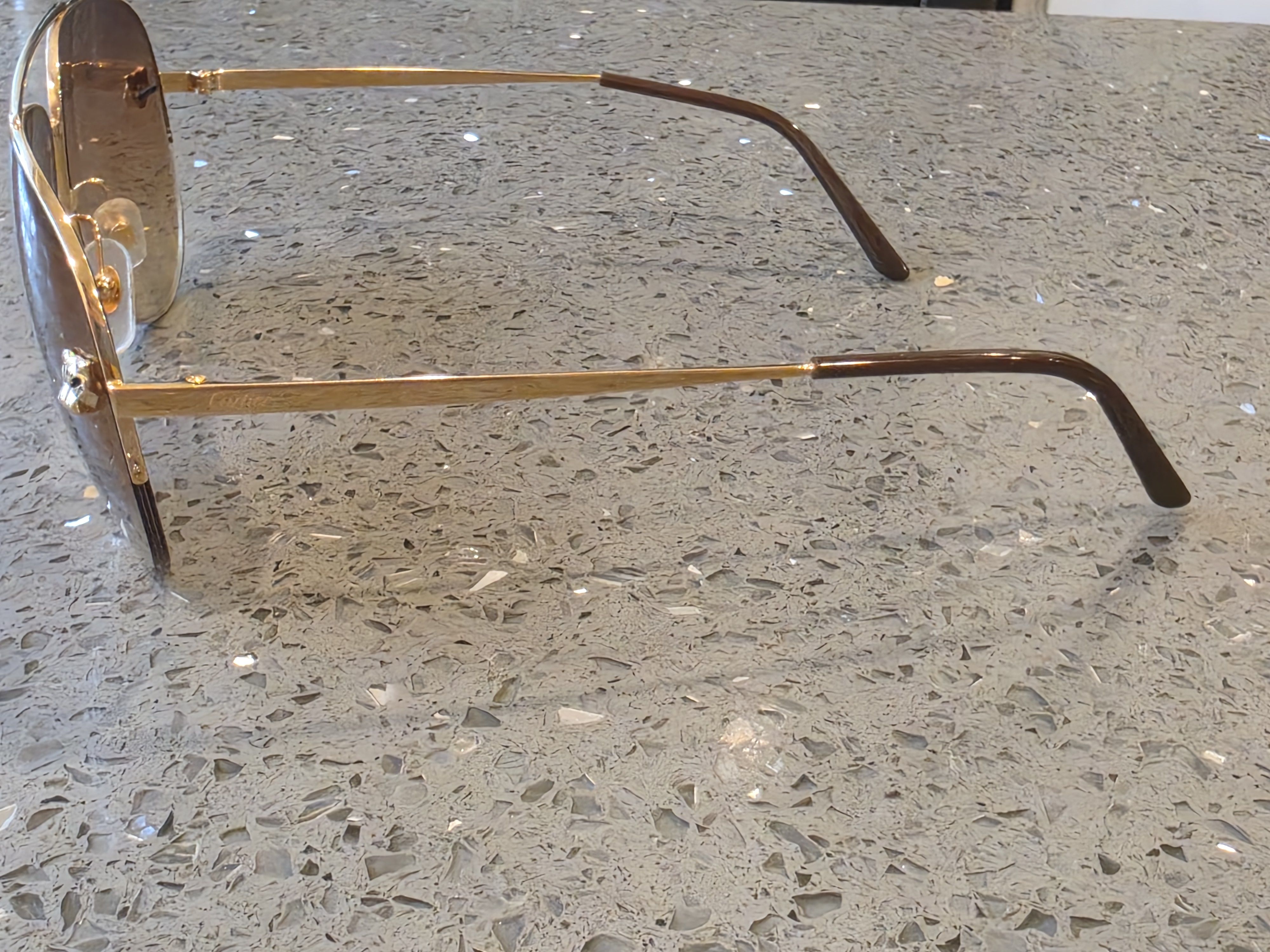 Cartier Cartier Panthère De Cartier 60MM Aviator Unisex Sunglasses Size ONE SIZE - 5 Thumbnail