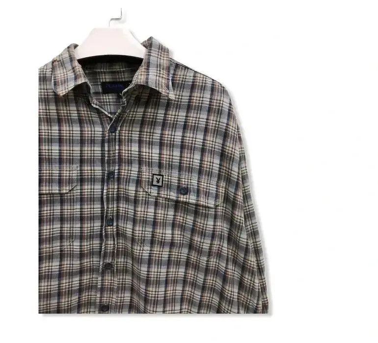 Playboy Vintage playboy Checked Plaid Tartan Flannel Shirt 👕 Size US L / EU 52-54 / 3 - 2 Thumbnail