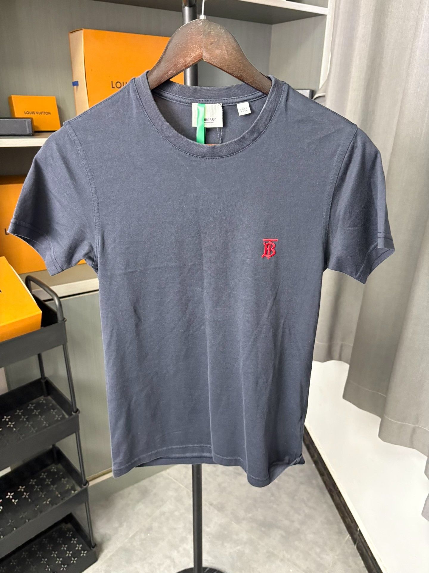 Burberry Burberry Embroidered Blue T-Shirt 2XS Men Size US XS / EU 42 / 0 - 1 Thumbnail