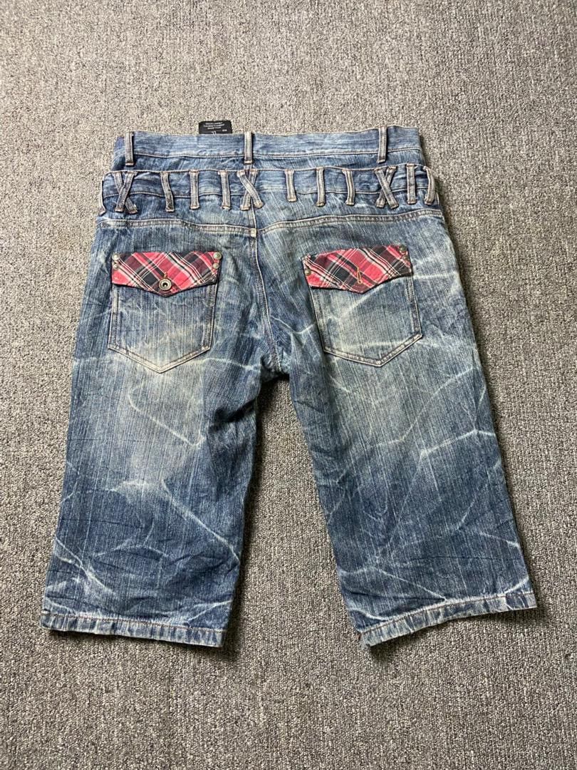 Japanese Brand Doublefocus Genuine Double Waist Three Quarter Jeans (186) Size US 36 / EU 52 - 2 Thumbnail