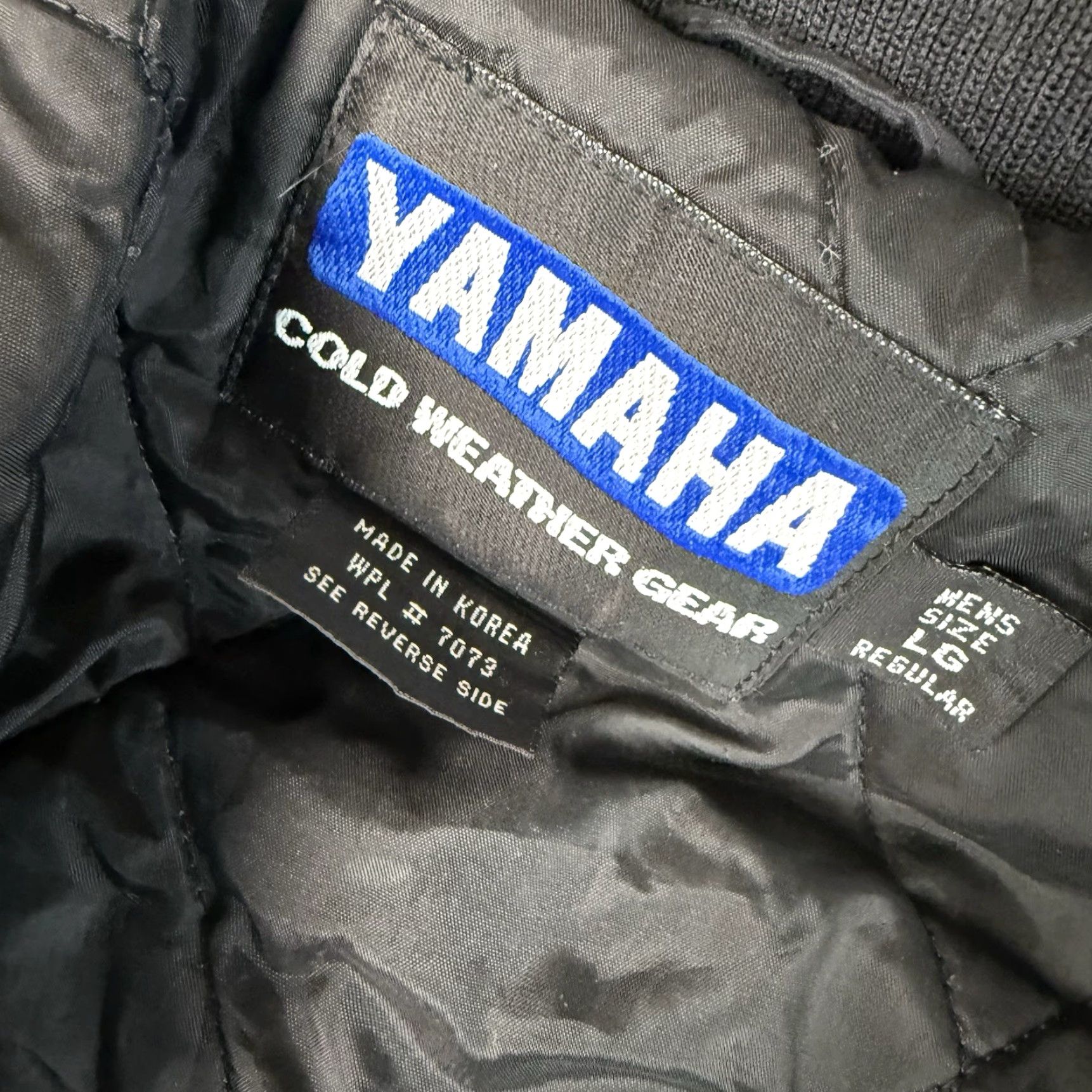 Yamaha VINTAGE Yamaha Jacket Adult Large Black Striped Racing Cold Weather Rare Moto L Size US L / EU 52-54 / 3 - 6 Thumbnail