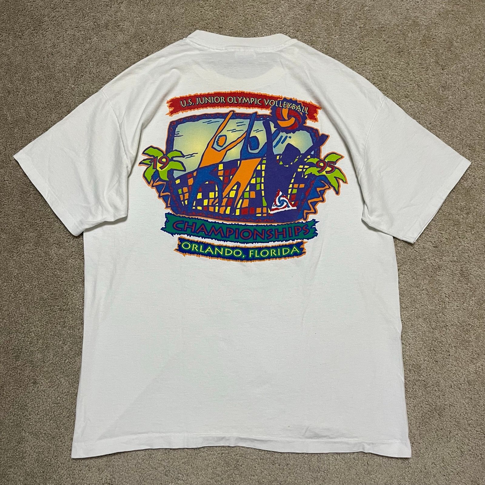 Champion Vintage Champion Volleyball Junior Olympics ‘95 White Tee L Size US L / EU 52-54 / 3 - 1 Thumbnail