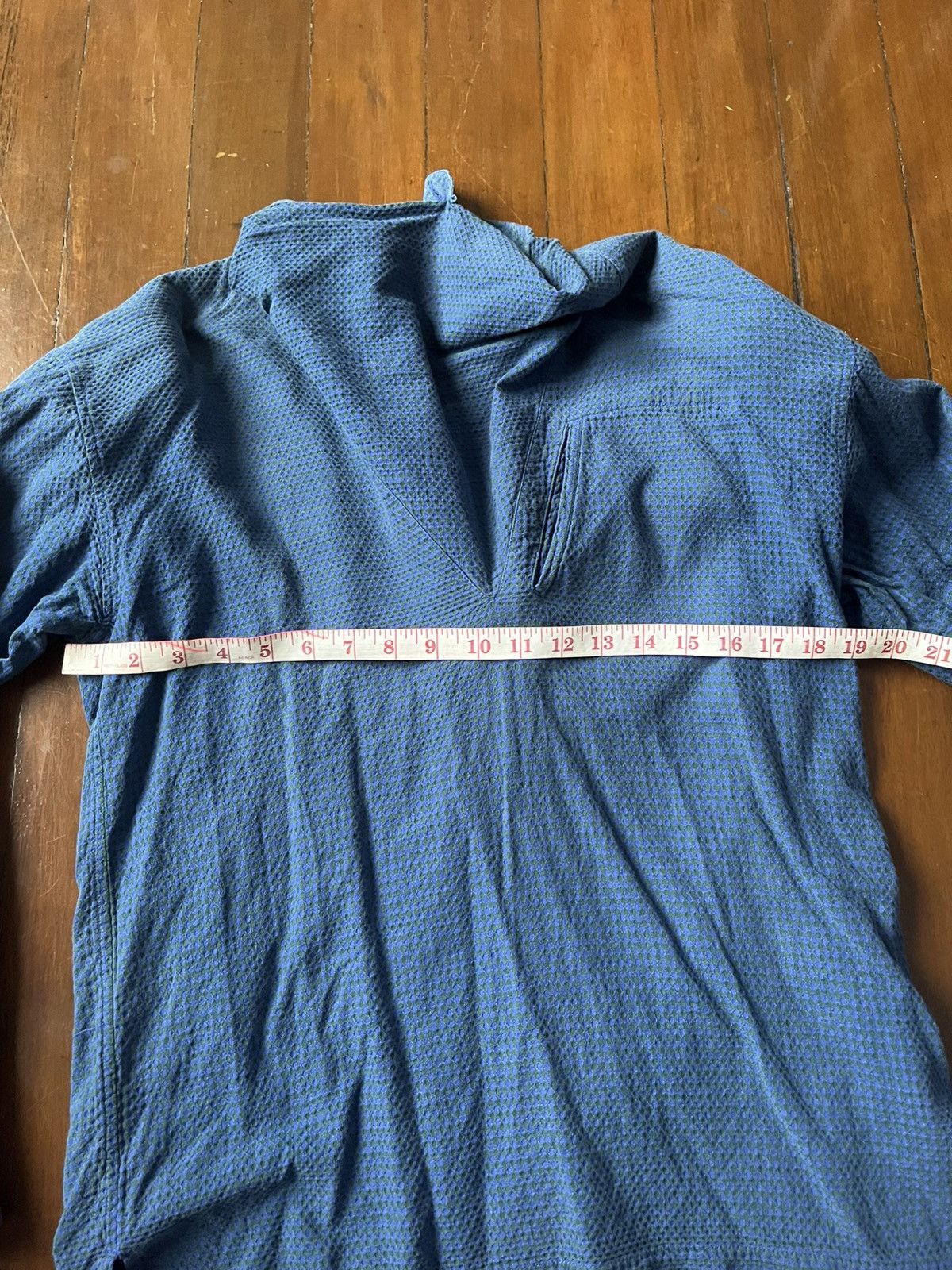 Issey Miyake Issey Miyake Seersucker Pattern Neck Shirt Size US S / EU 44-46 / 1 - 11 Thumbnail