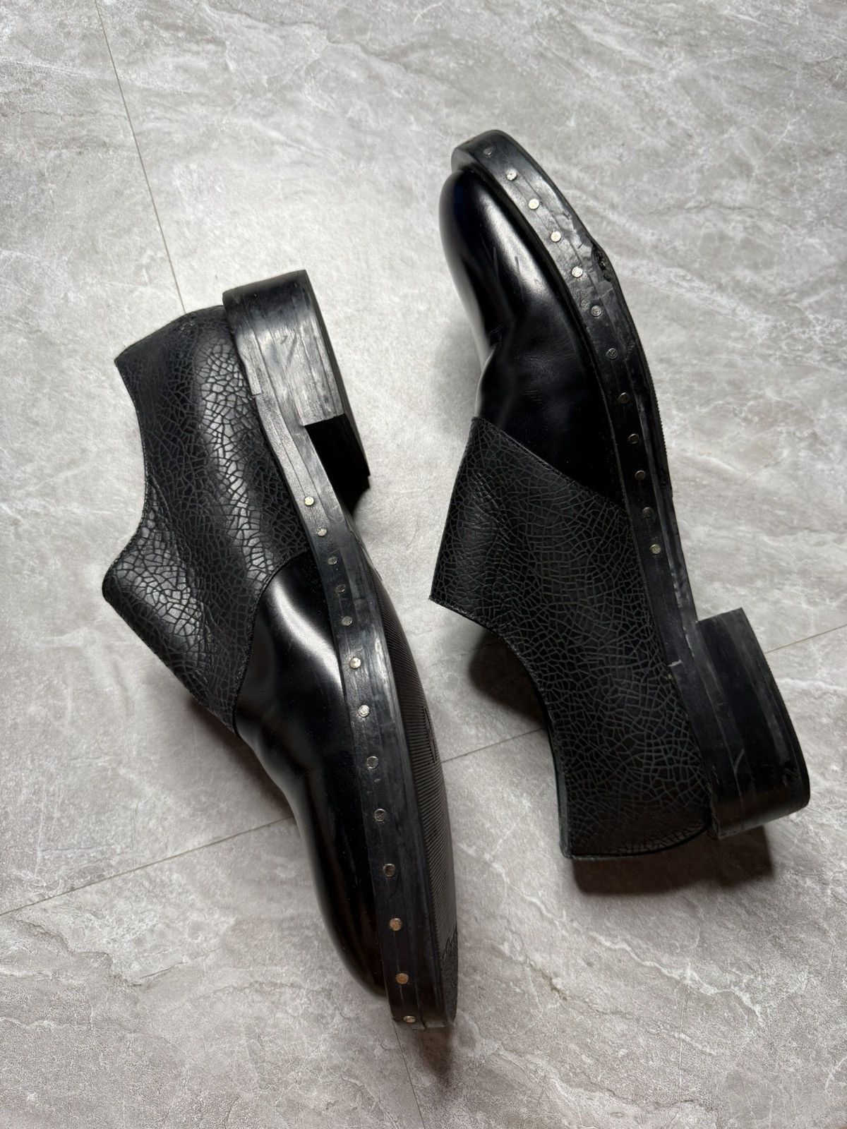 Lanvin Monk Strap With Braided Detail & Croc Embossed Shoes Size US 10 / EU 43 - 4 Thumbnail