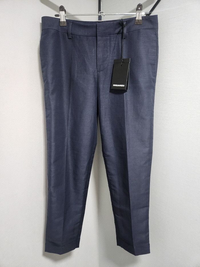 Dsquared2 Dsquared2 SS Navy Linen Pants Size 25" / US 0 / IT 36 - 1 Thumbnail