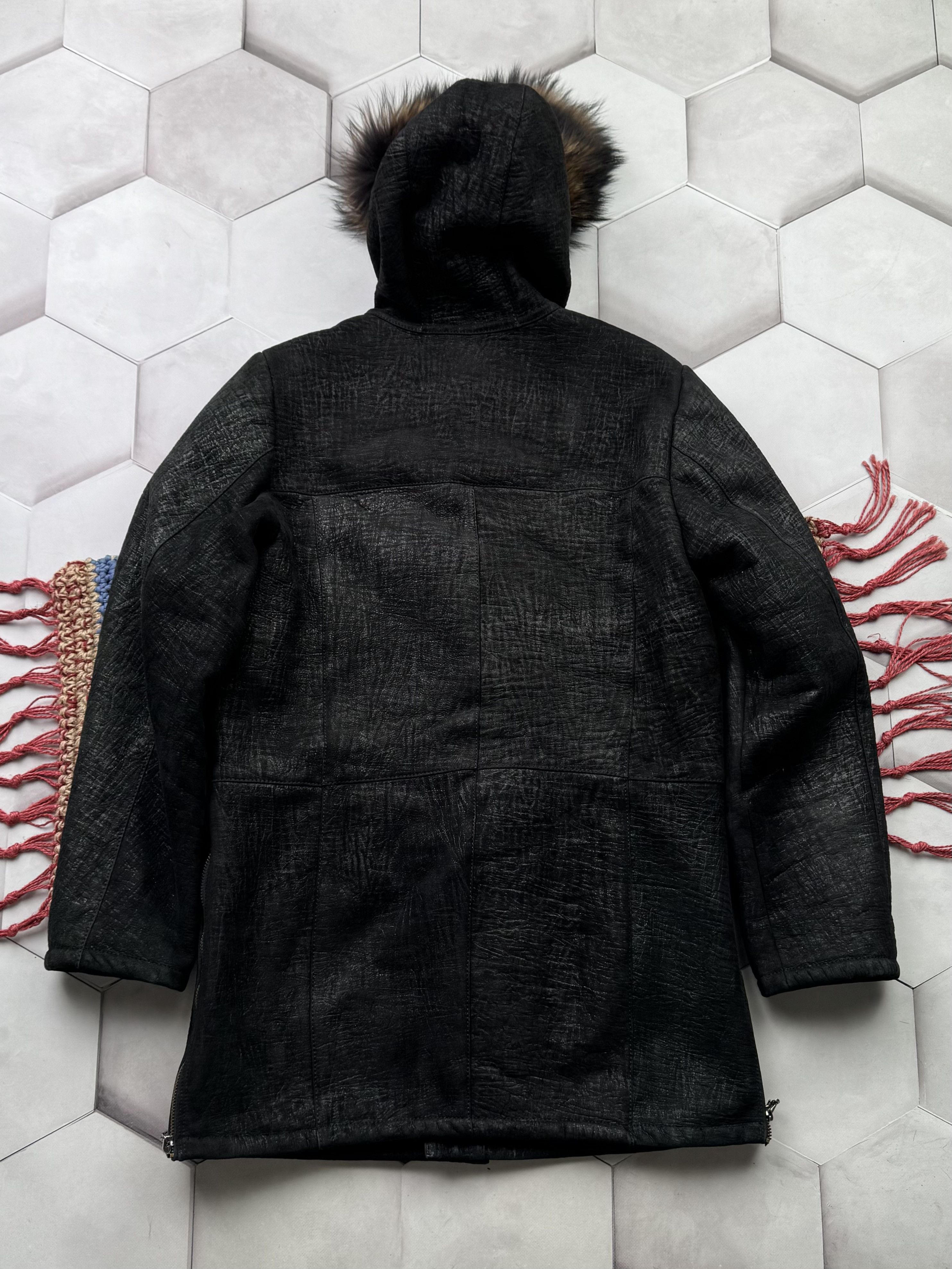 Japanese Brand Vintage Real Sheepskin Coat (E4) Size L / US 10 / IT 46 - 7 Thumbnail