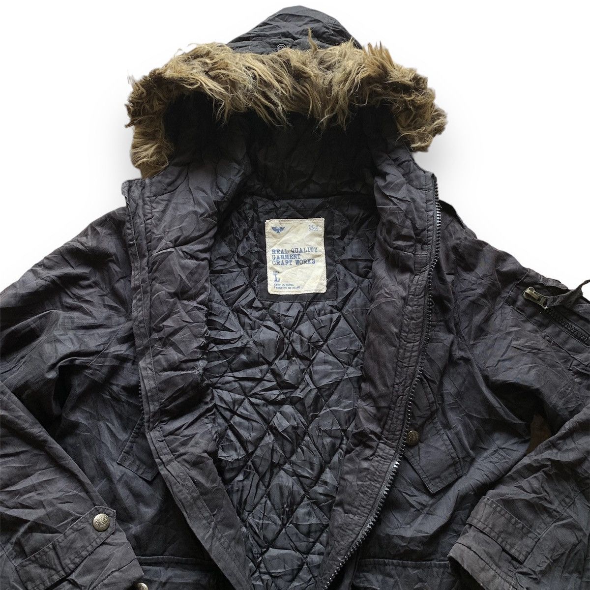 If Six Was Nine × Japanese Brand × Le Grande Bleu (L.G.B.) Fur hoodie jacket Size US L / EU 52-54 / 3 - 4 Thumbnail