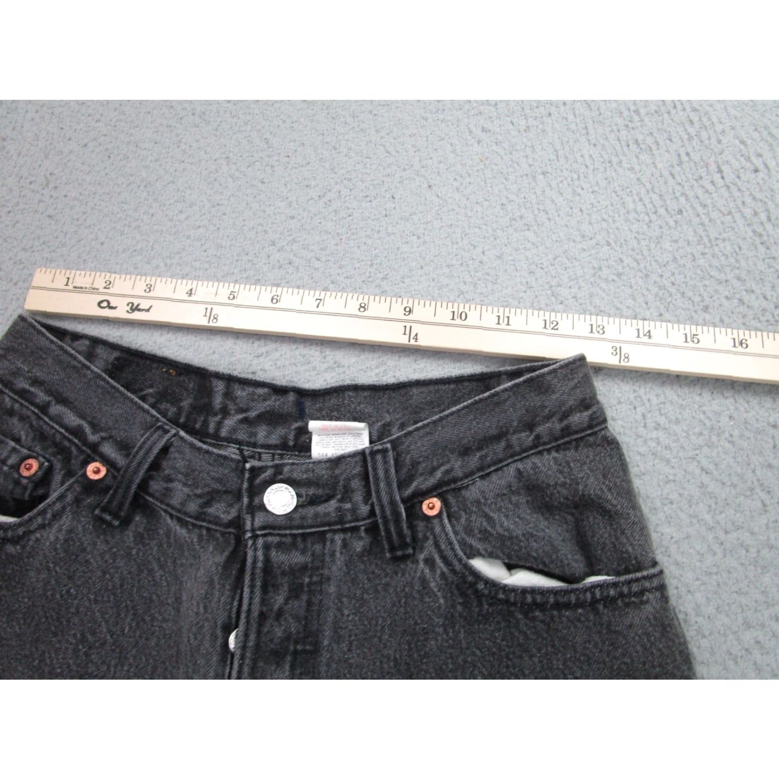 Levi's VINTAGE Levi's 544 Jeans Womens 11 Gray High Rise Tapered Denim Made in USA 90s Mens/Womens? Size 32" / US 10 / IT 46 - 4 Thumbnail
