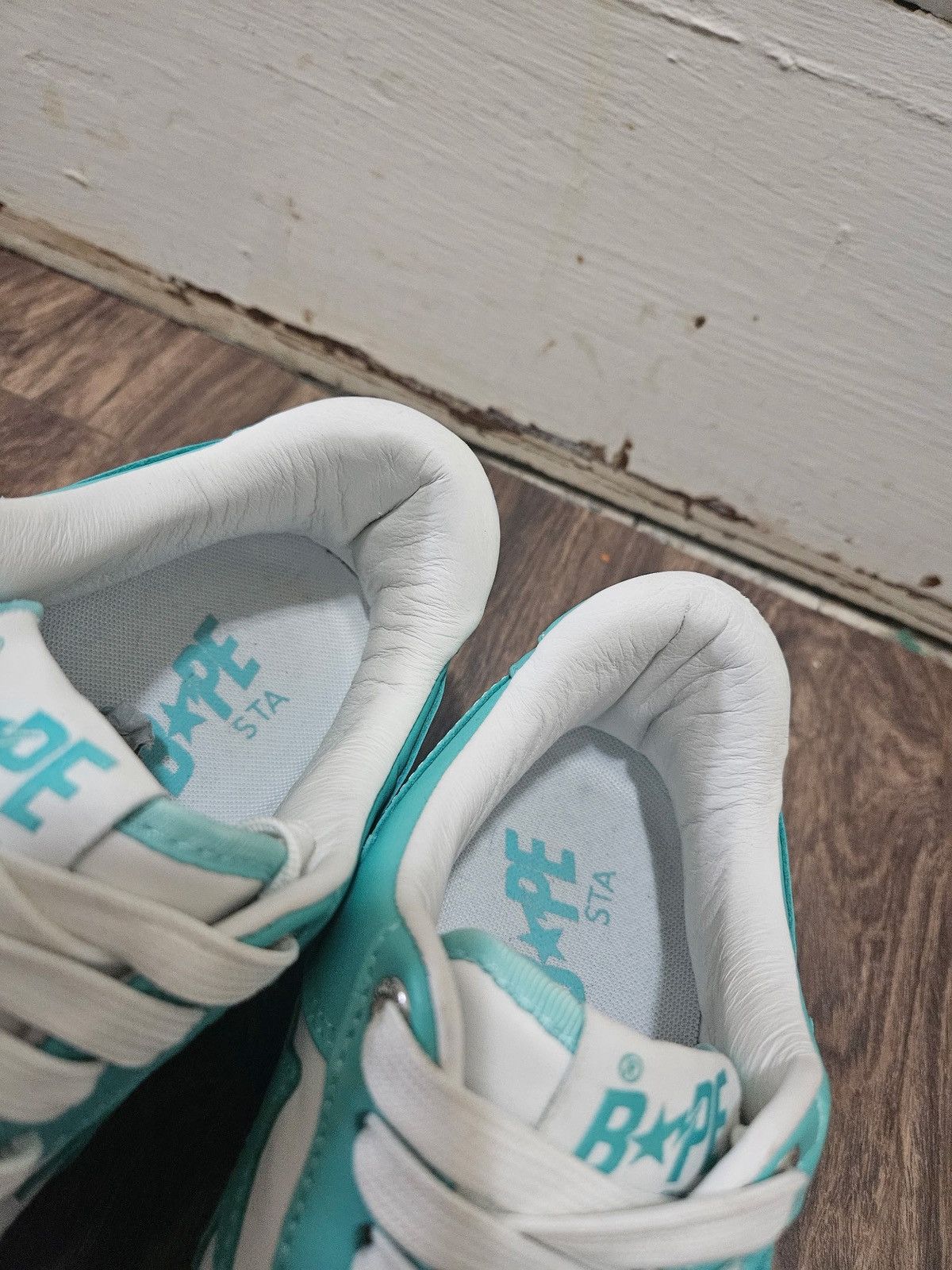 Bape Teal White M1 Bapesta Sneakers Size US 10 / EU 43 - 7 Thumbnail