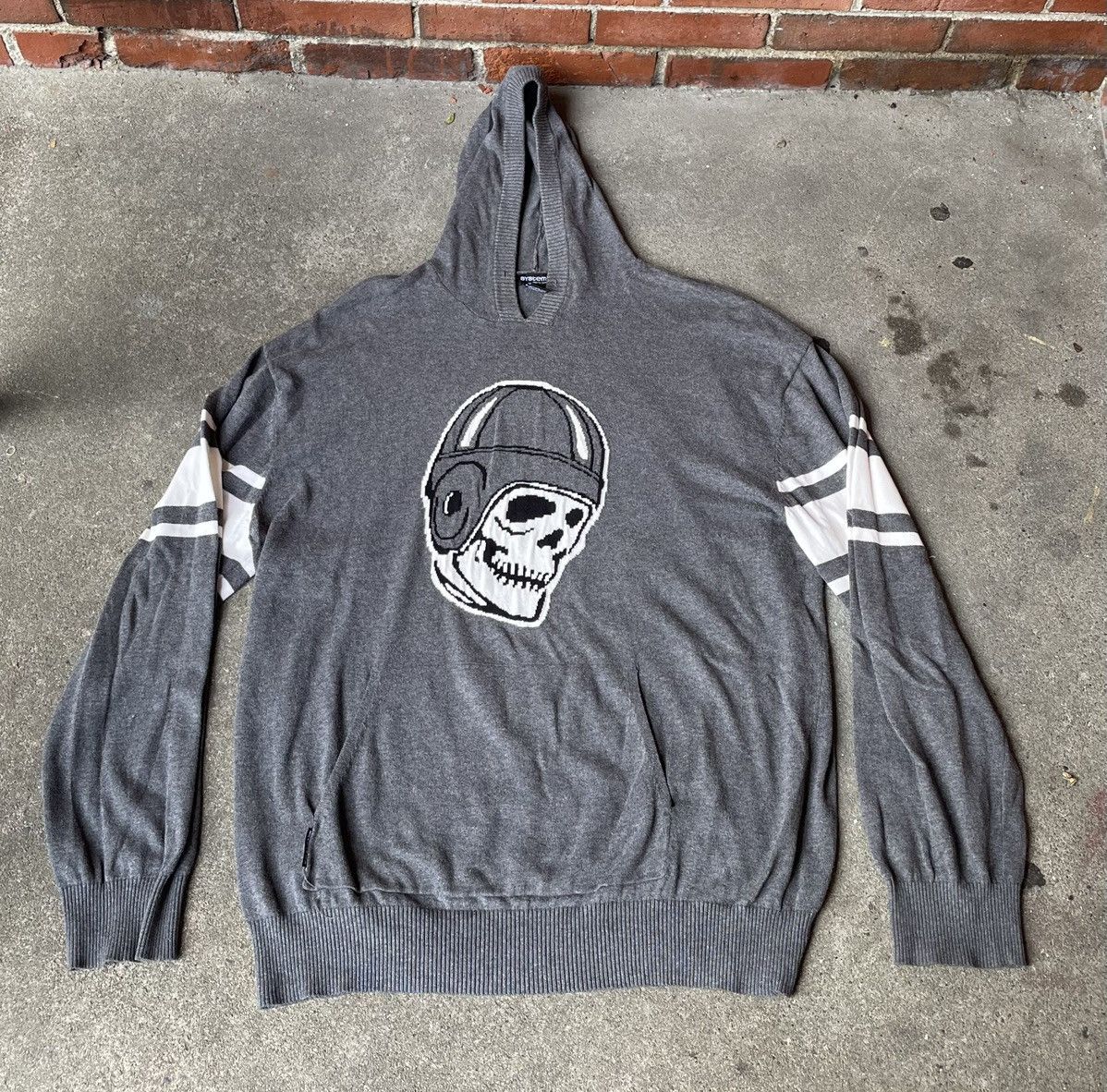 Other Vintage Y2k Men’s system Pullover Knit Skull Hoodie Size US XL / EU 56 / 4 - 1 Thumbnail