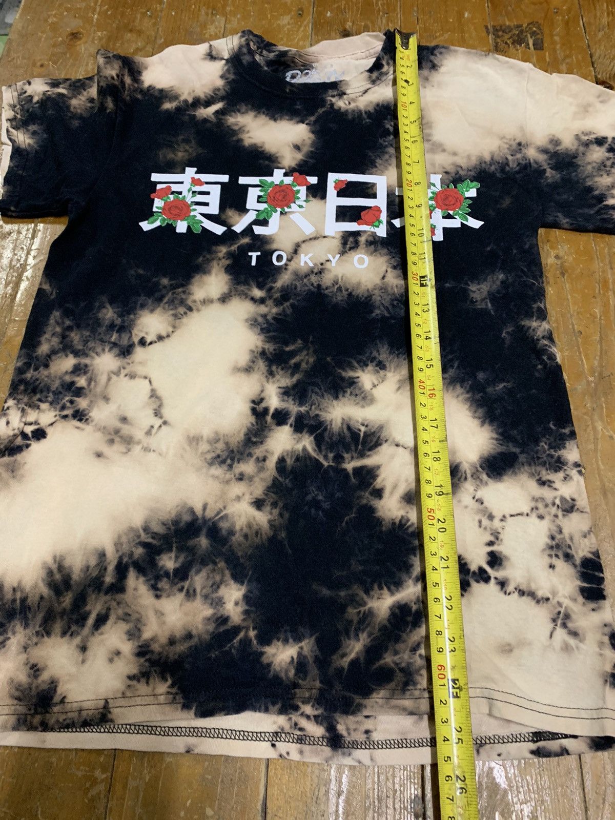 Band Tees × Vintage 90s Popular Poison Rose Tokyo Kanji Bleach Tie Dye Tee Size US S / EU 44-46 / 1 - 6 Thumbnail