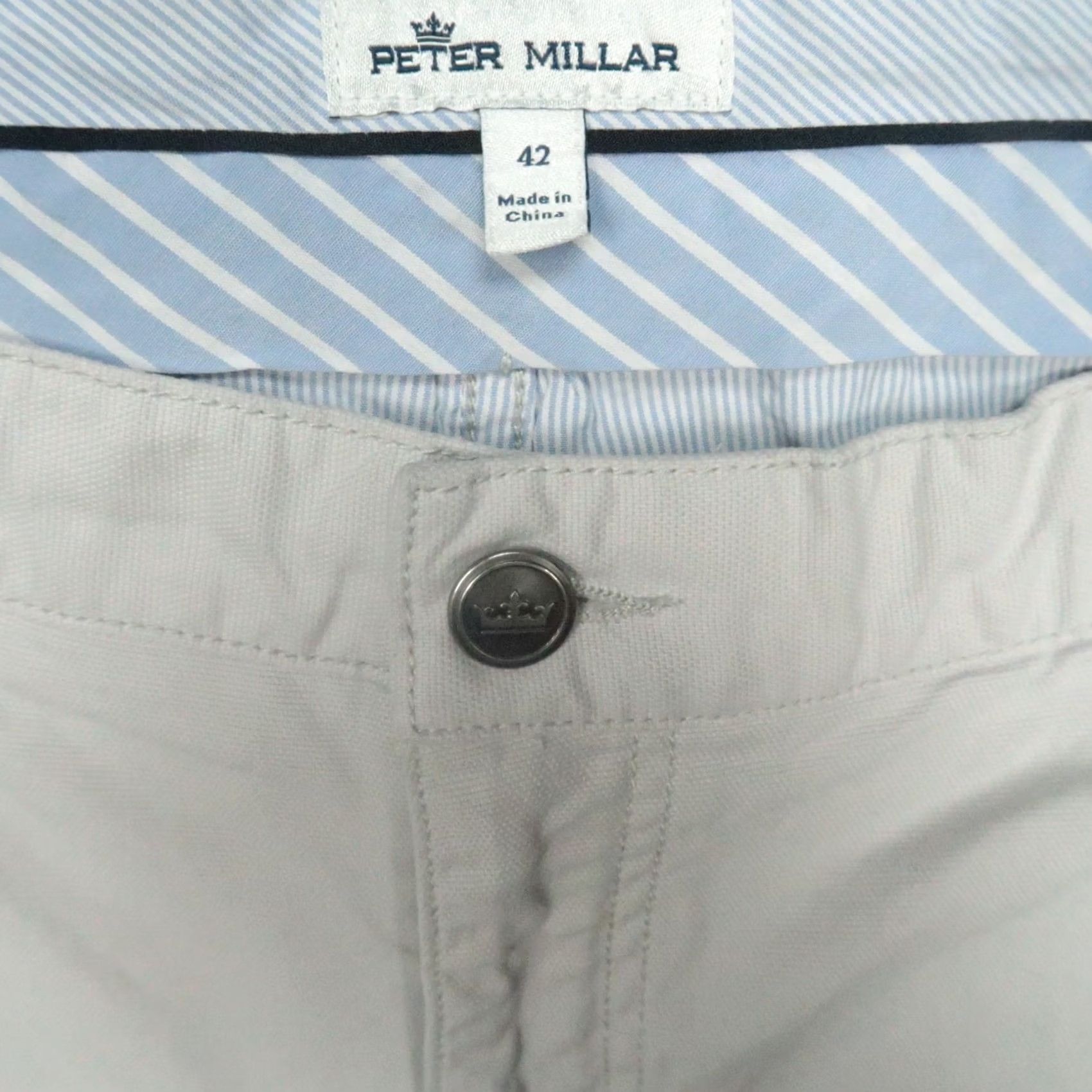 Peter Millar Peter Millar Pants Men 42x28 Gray Vintage Cavas 5 Pocket Chino Trouser Size US 42 / EU 58 - 4 Thumbnail