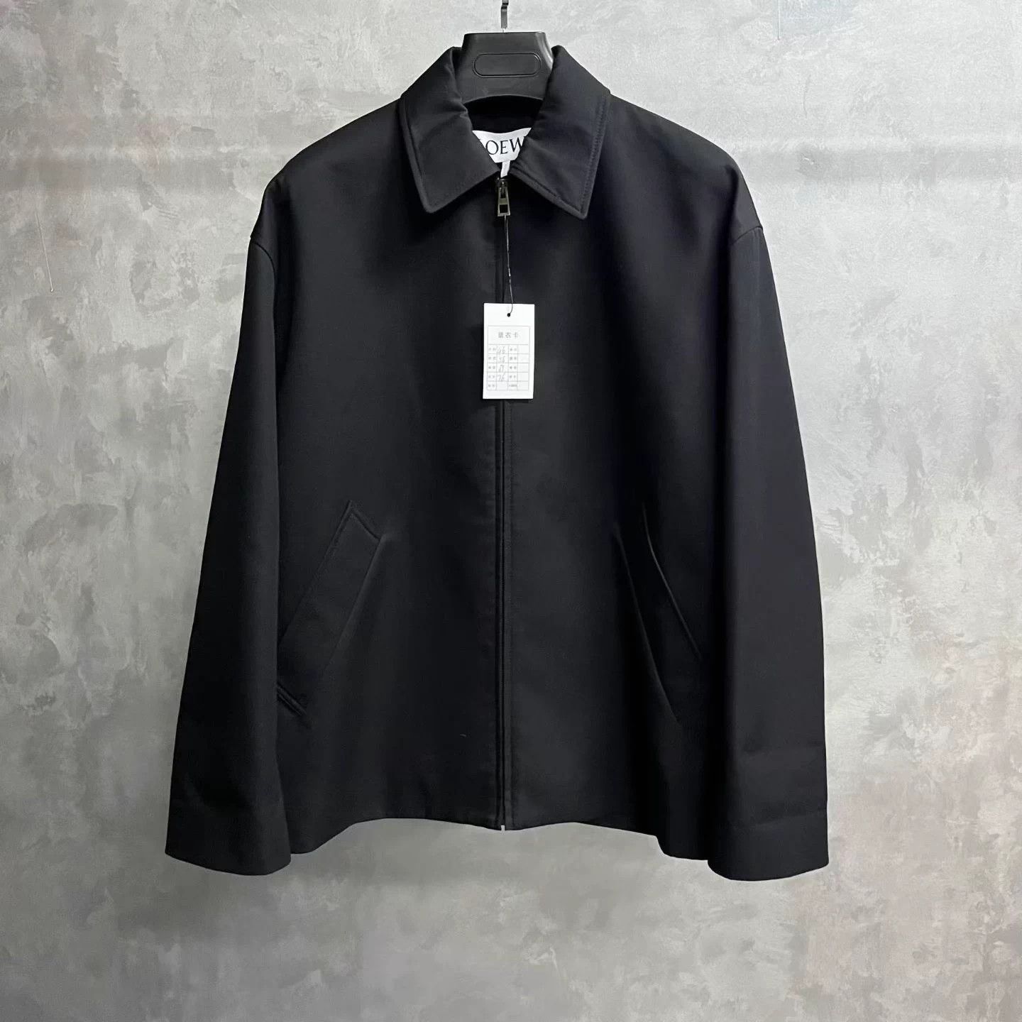 Loewe LOEWE Black Oversized Silk-Cotton Long Sleeve Jacket Size US S / EU 44-46 / 1 - 1 Thumbnail