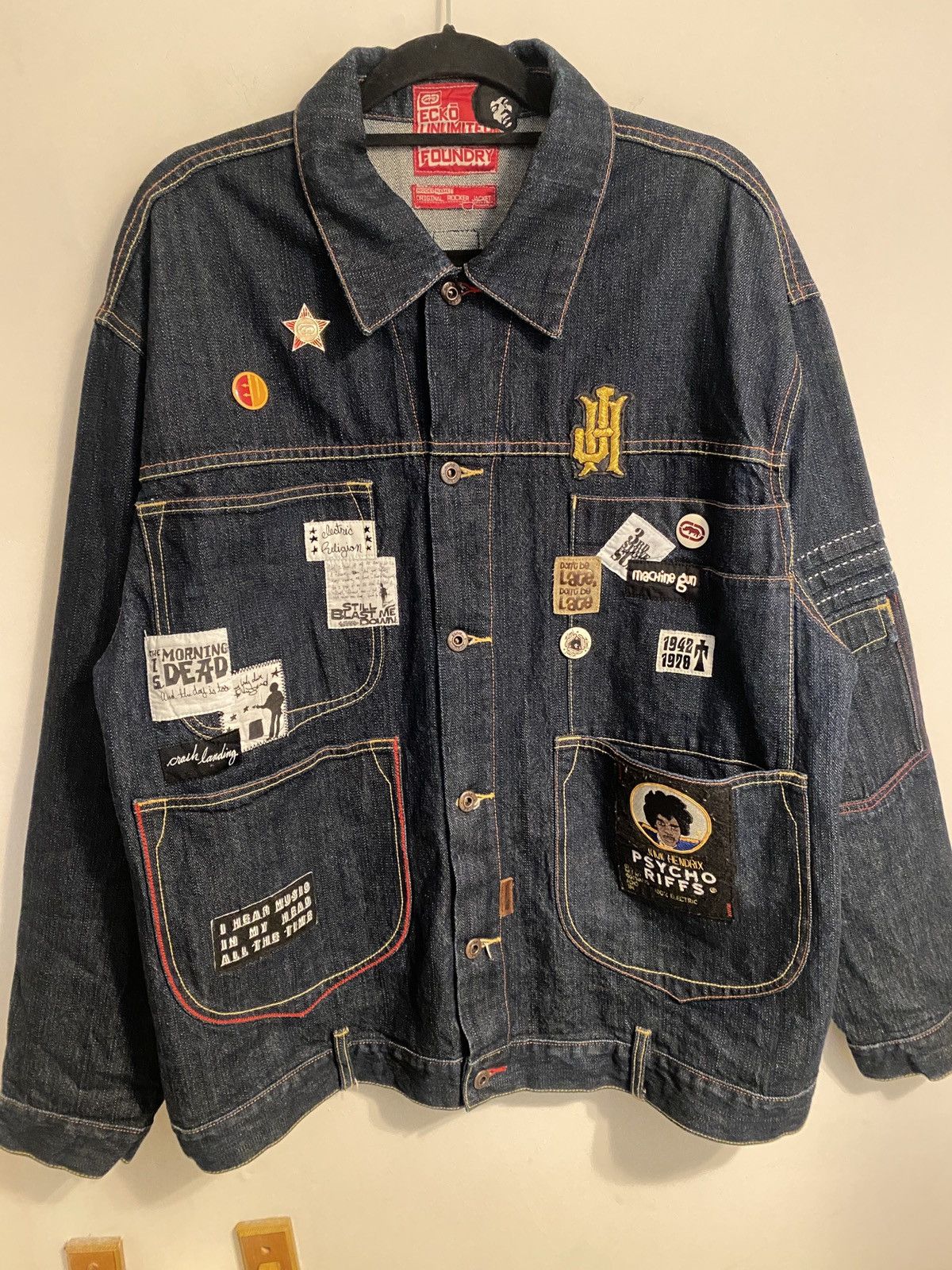 Ecko Unltd. Ecko Unlimited x Jimi Hendrix Denim Jacket Size US XXL / EU 58 / 5 - 1 Thumbnail
