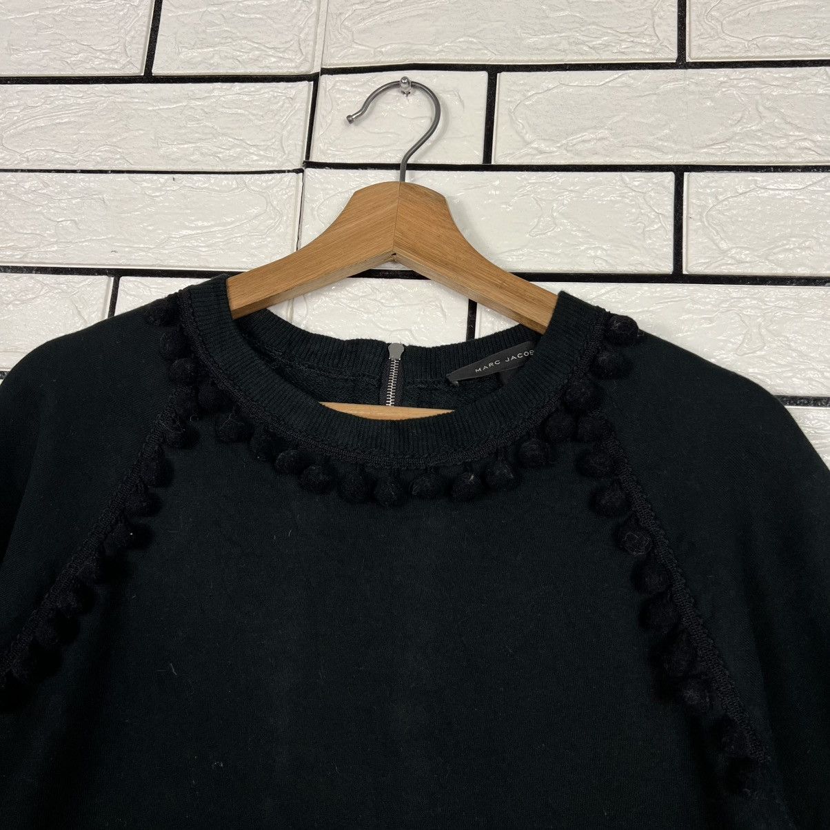 Marc Jacobs MARC JACOBS Black Half Zip on Back Long Shirt #4237-C193 Size S / US 4 / IT 40 - 6 Thumbnail
