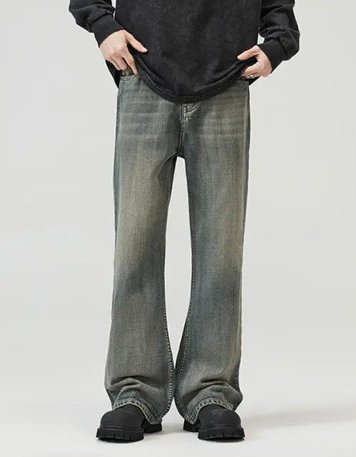 VIBE American high street washed loose flared distressed jeans Size US 32 / EU 48 - 2 Thumbnail