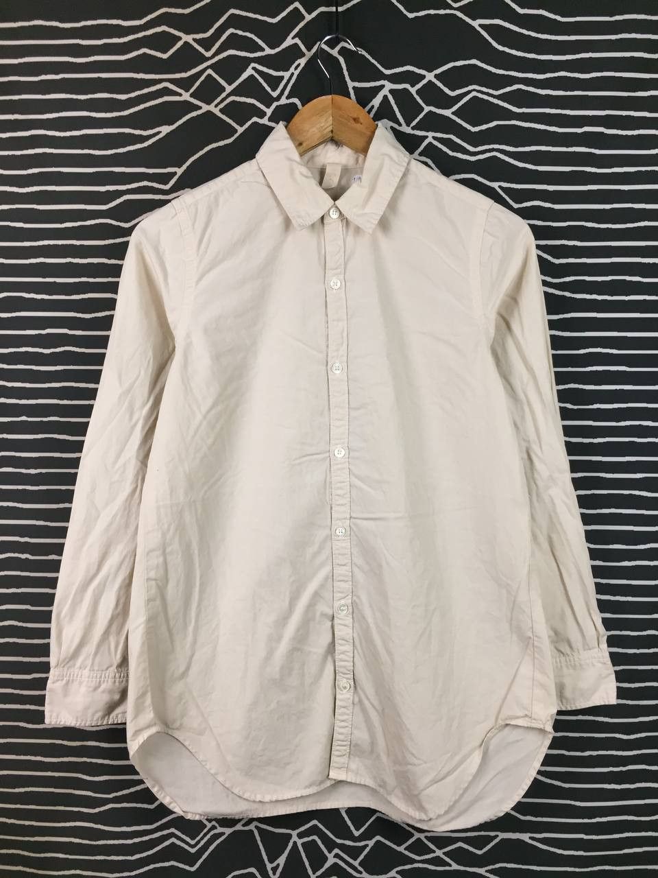 Japanese Brand D.M.G Domingo Made in Japan Cream Button Up Shirt Size US S / EU 44-46 / 1 - 1 Thumbnail