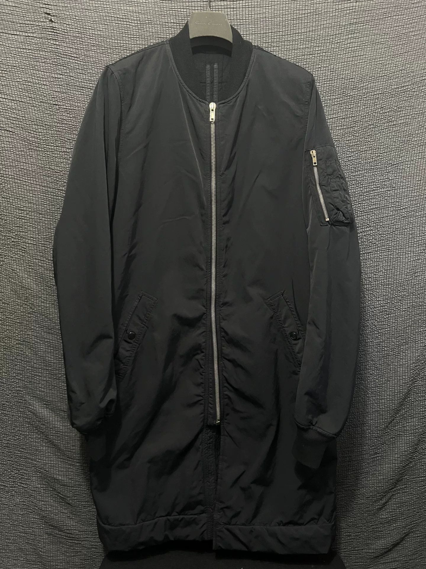 Rick Owens Rick Owens Long MA1 Cotton Jacket Size US M / EU 48-50 / 2 - 1 Thumbnail