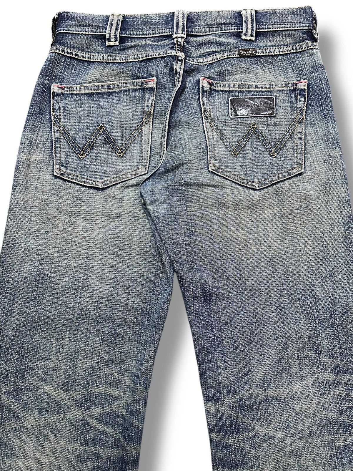 Japanese Brand × Wrangler Wrangler Vintage Distressed Wideleg Loose Style With Faded Size US 30 / EU 46 - 5 Thumbnail