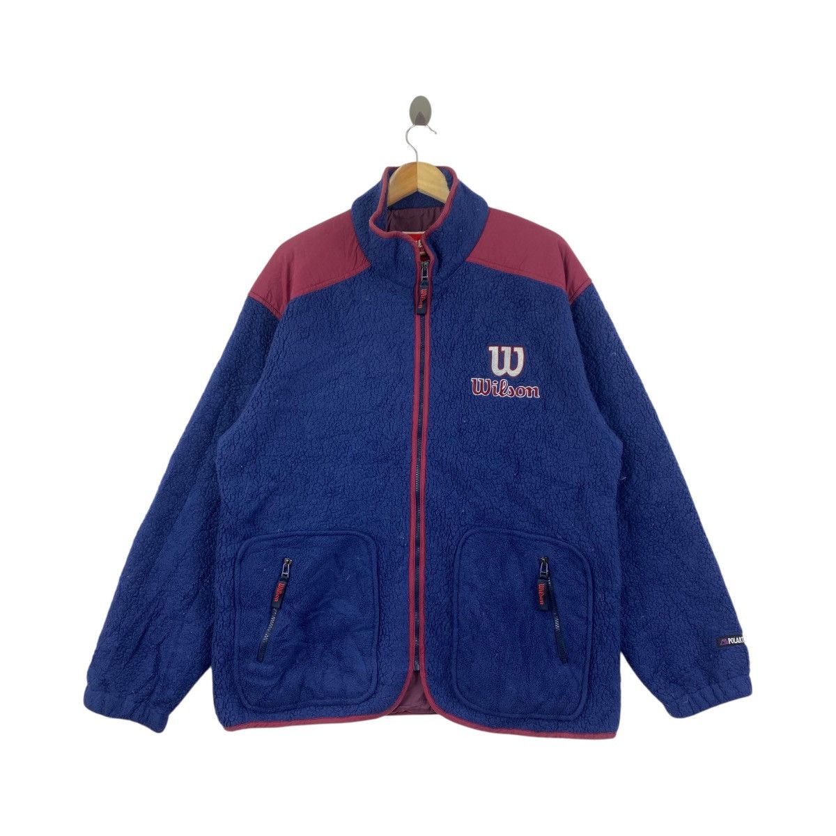 Wilson Vintage 90s WILSON Chicago Usa Fleece Jacket Big Logo Size US XXL / EU 58 / 5 - 1 Thumbnail